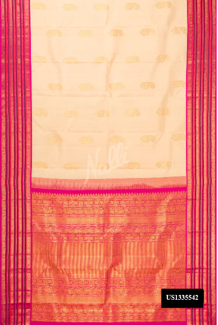 Sandal Kanchipuram Silk Saree
