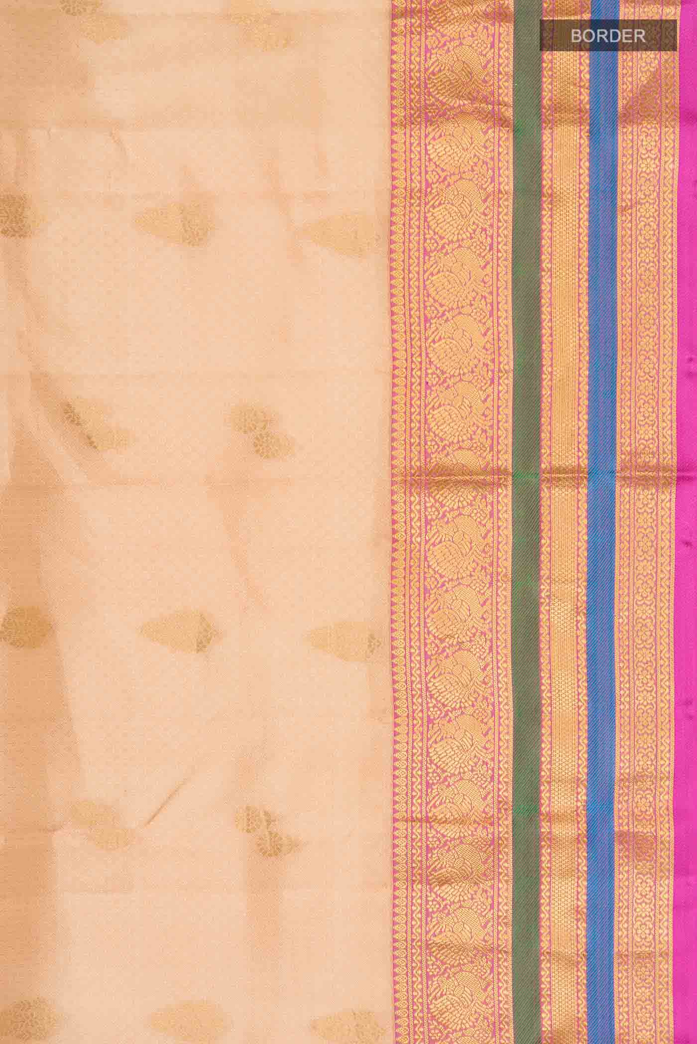 Sandal Kanchipuram Silk Saree - Image 3