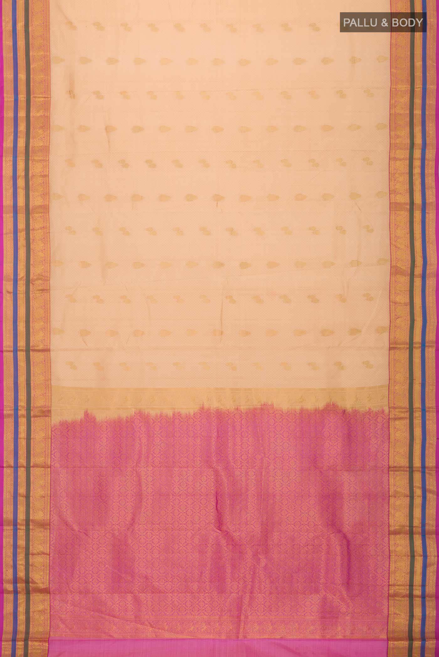Sandal Kanchipuram Silk Saree - Image 6