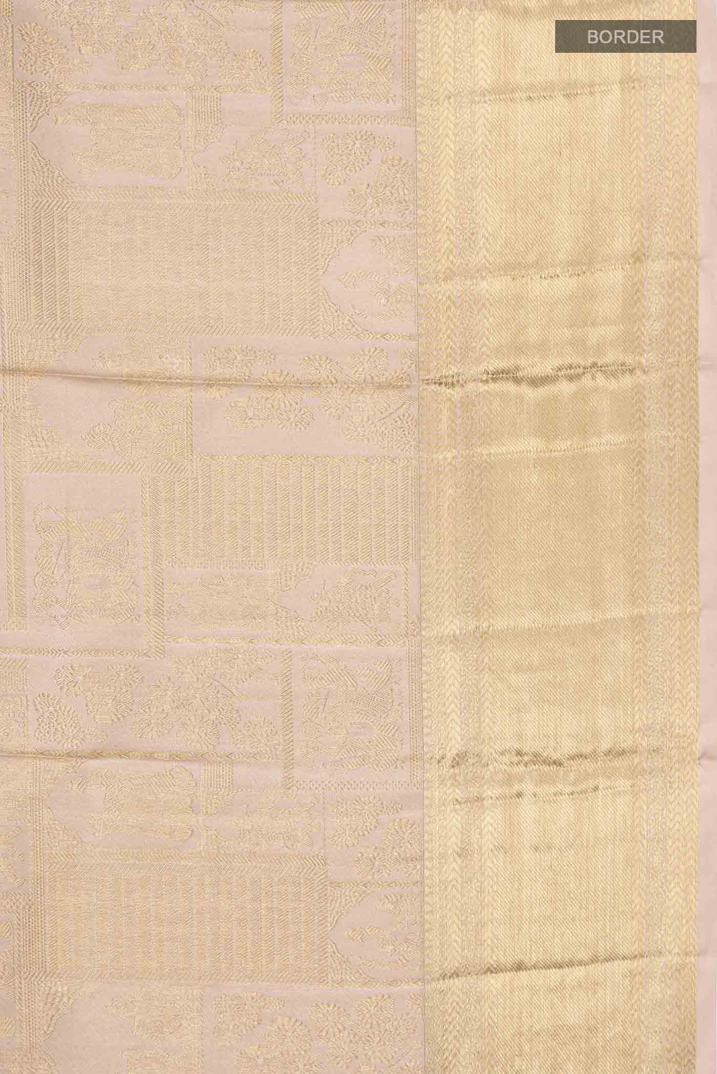 Sandal Kanjivaram Silk Saree - Image 3
