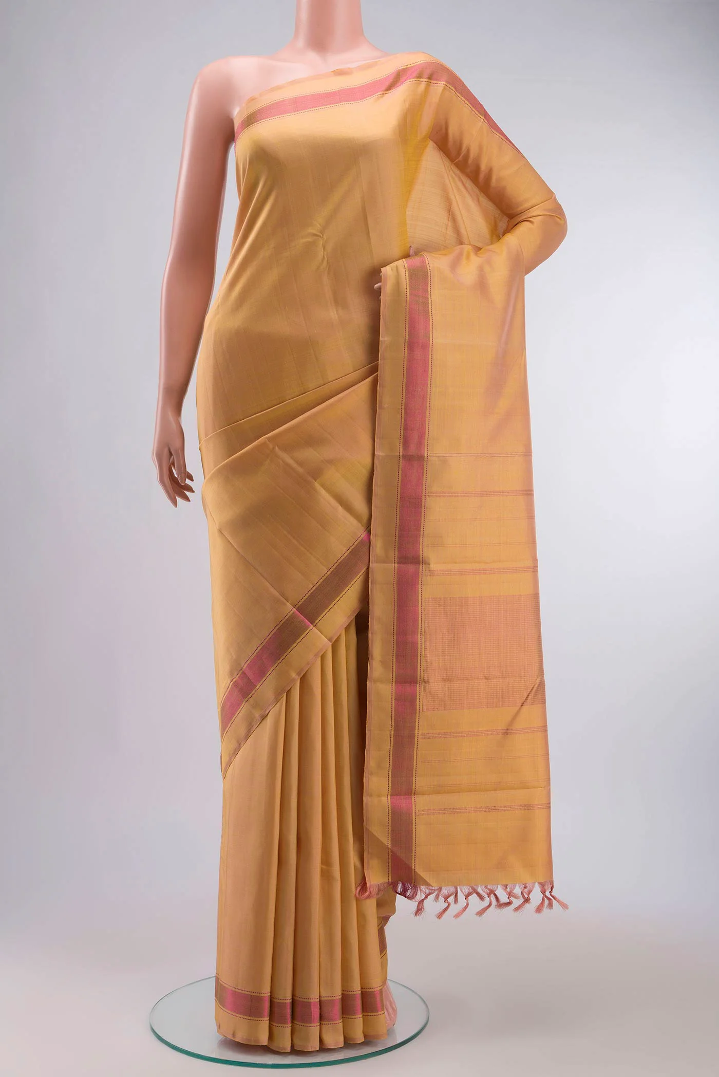Sandal Kanjivaram Silk Saree