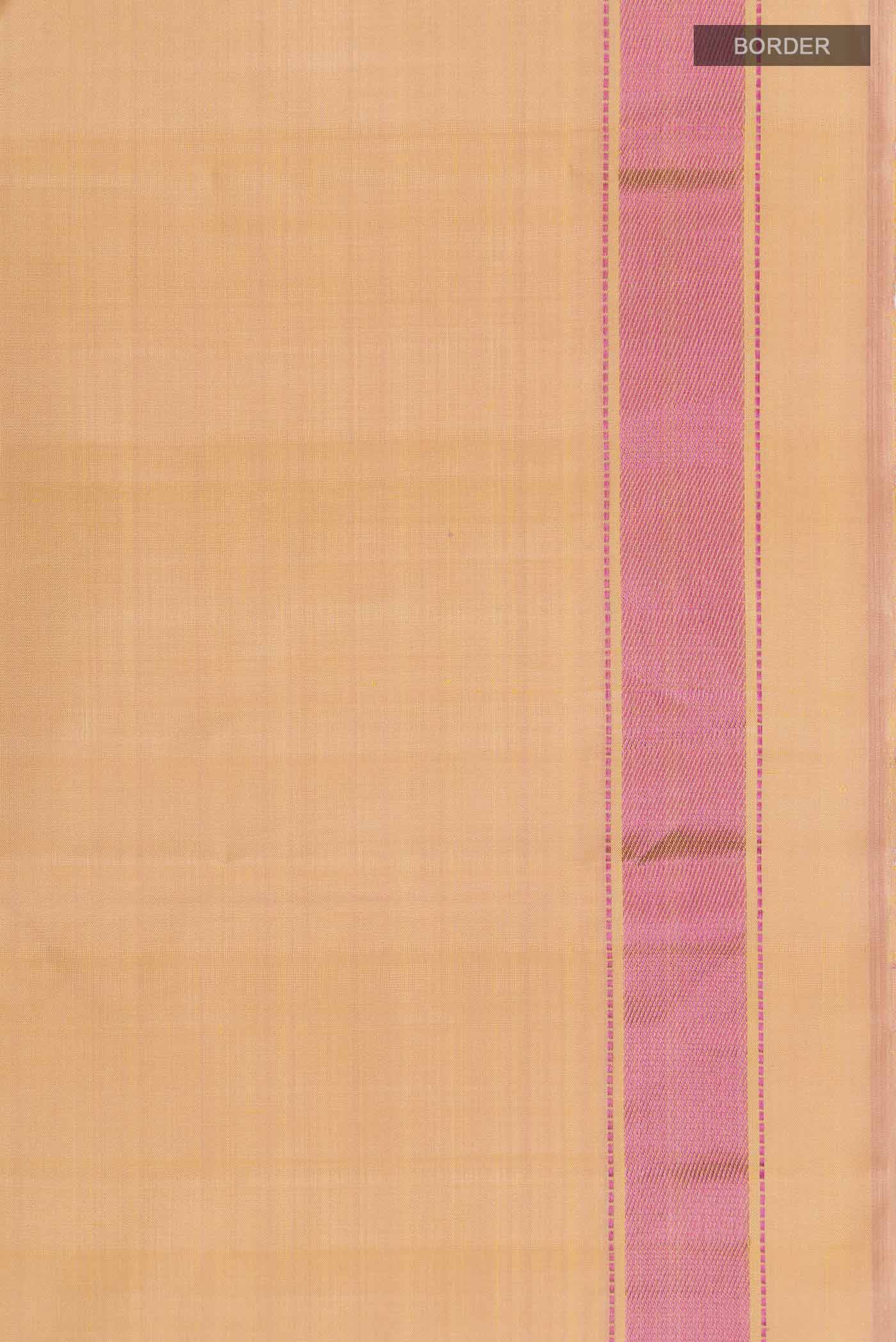Sandal Kanjivaram Silk Saree - Image 3