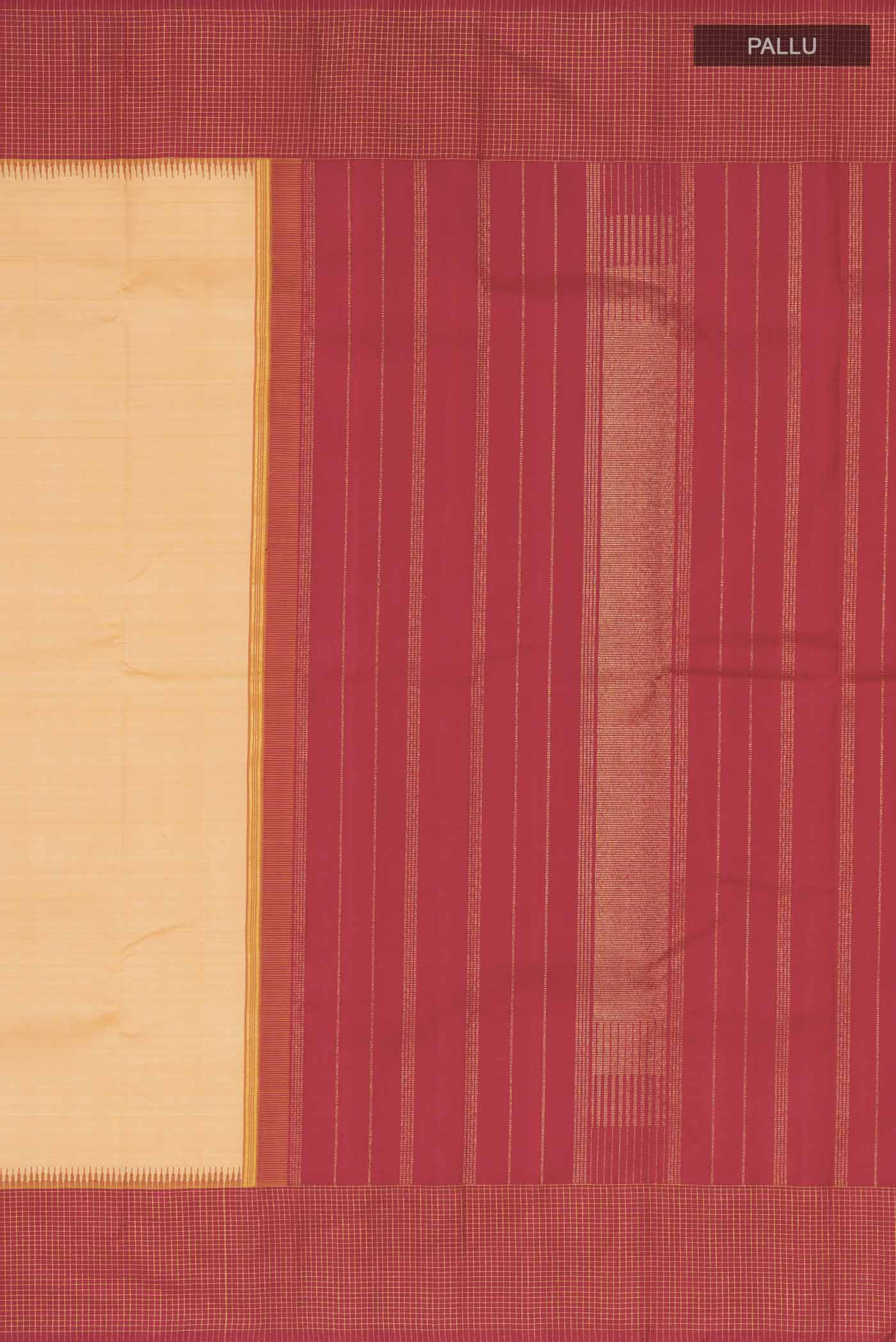 Sandal Kanchipuram Silk Saree - Image 7