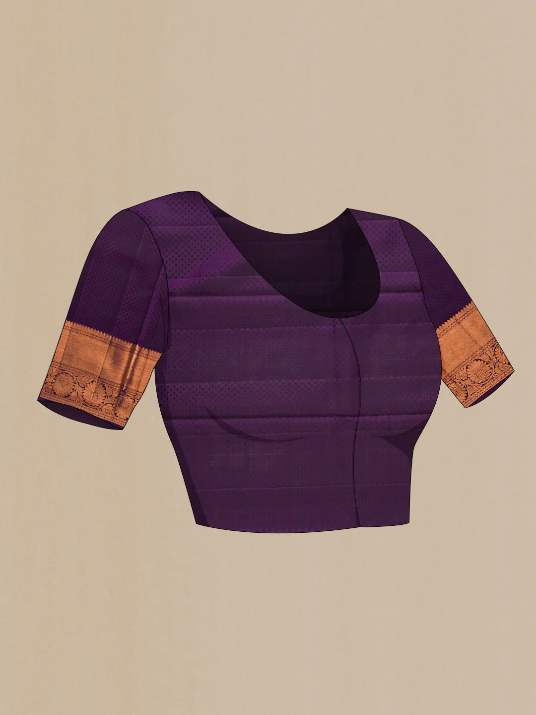 Sandal Kanchipuram Silk Saree - Image 7