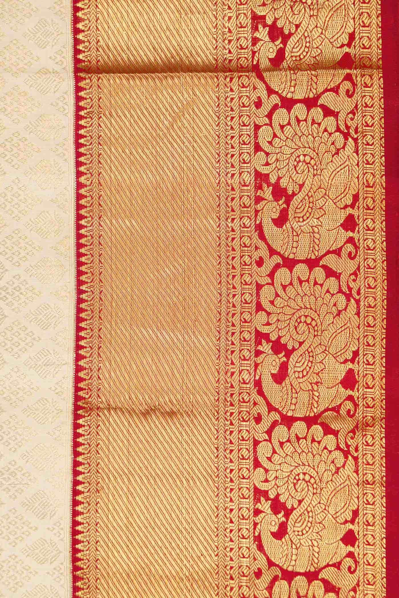 Sandal Kanchipuram Silk Saree - Image 6