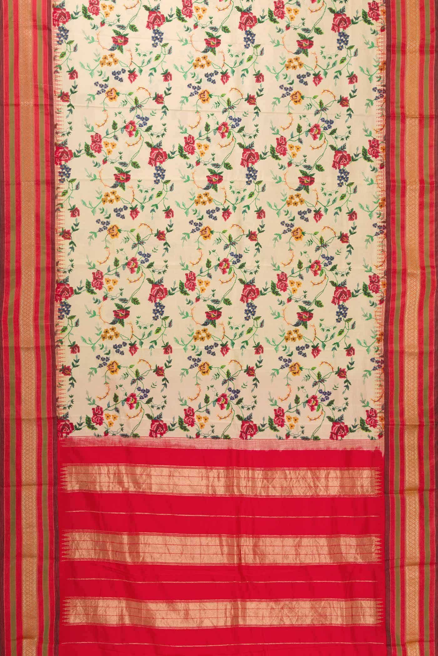 Pure Silk Pure Zari Sandal Kanjivaram Saree - Image 4