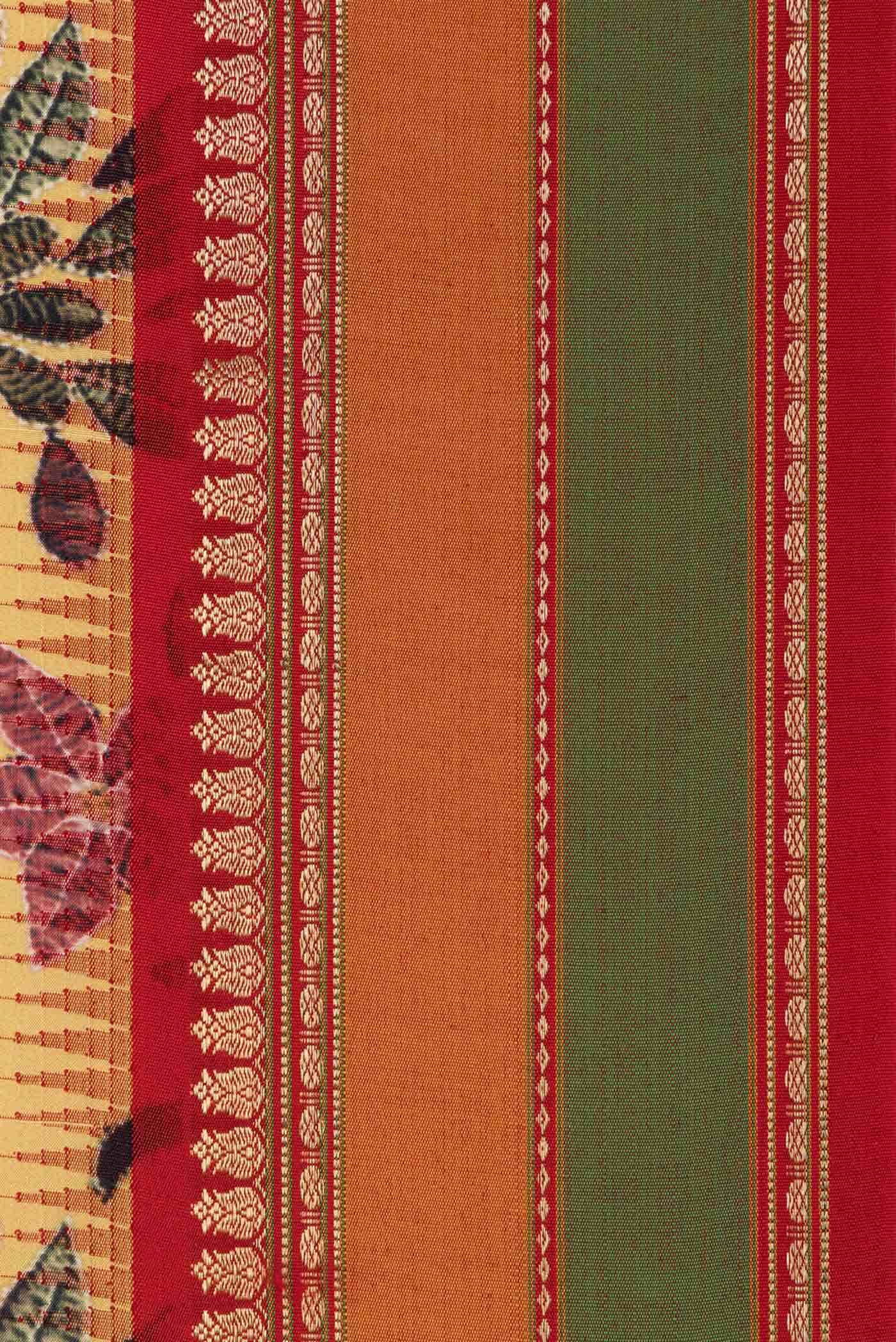 Sandal Kanchipuram Silk Saree - Image 5