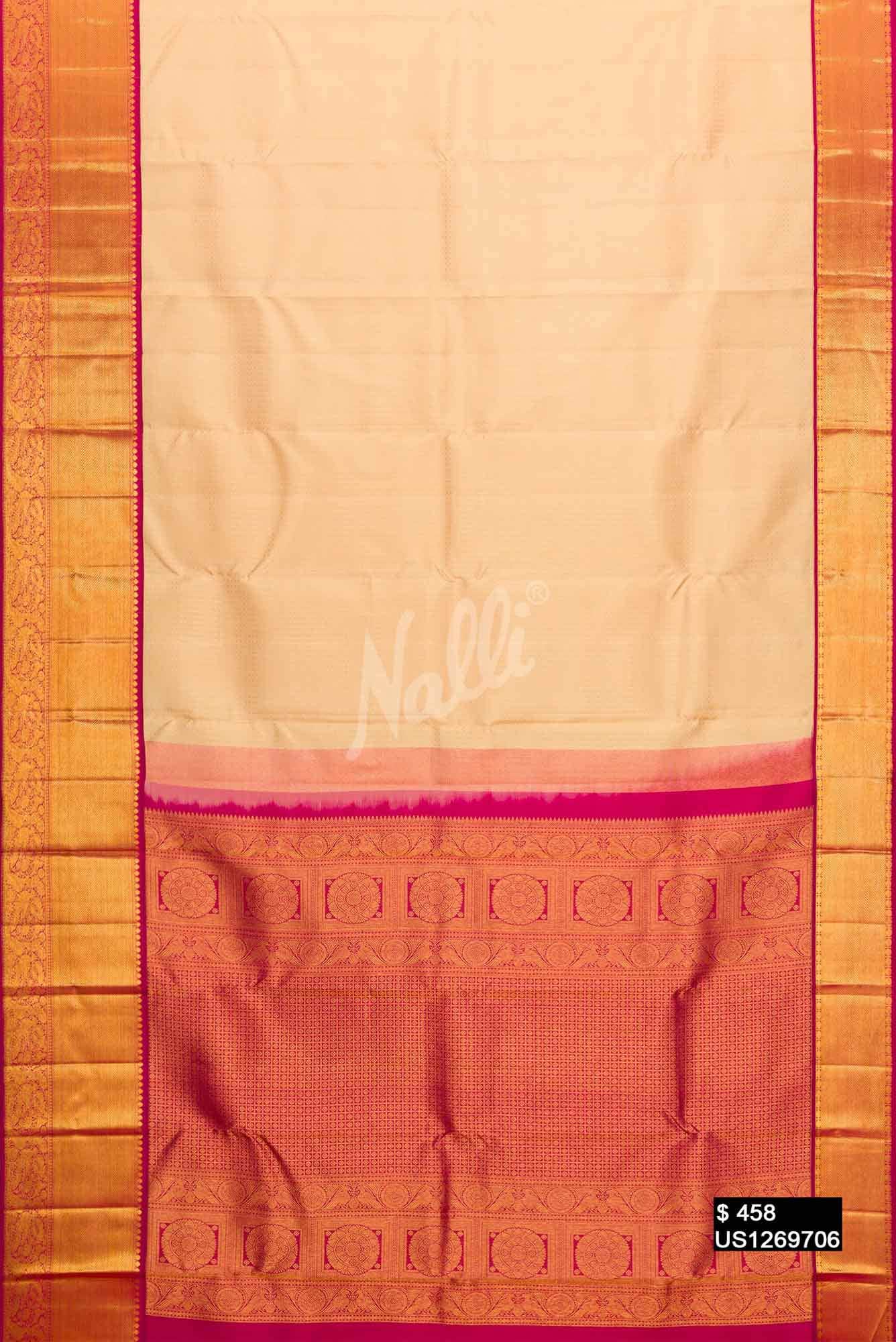 Sandal Kanchipuram Silk Saree