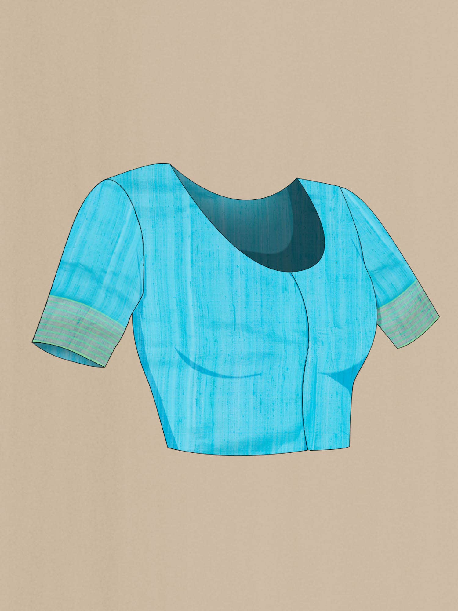 Sandal Linen Cotton Saree - Image 5