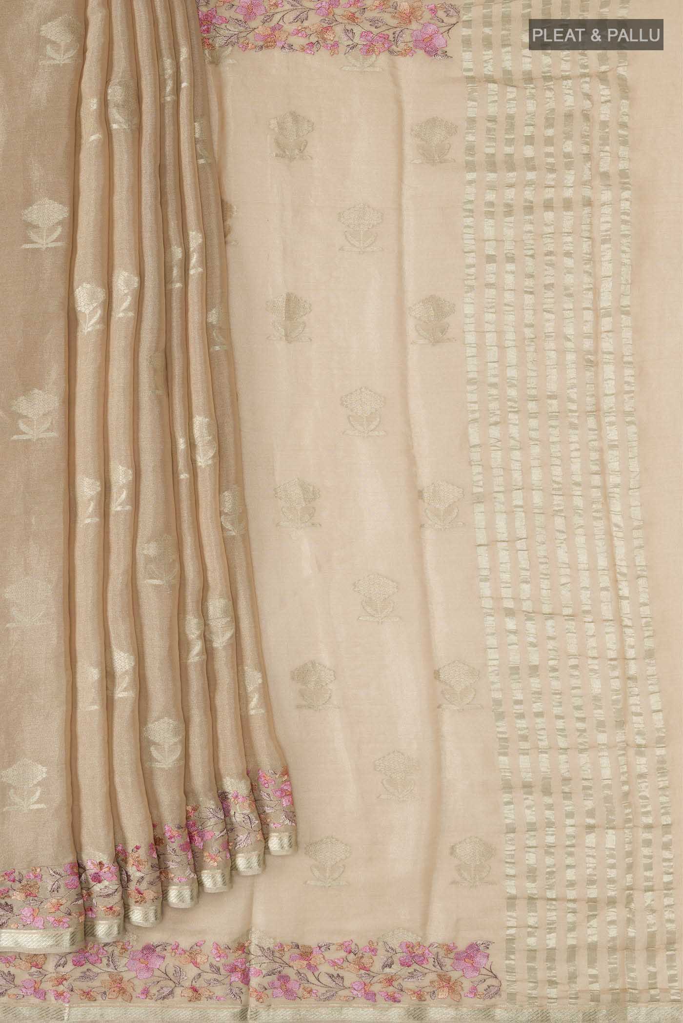 Sandal Mysore Georgette Saree - Image 4