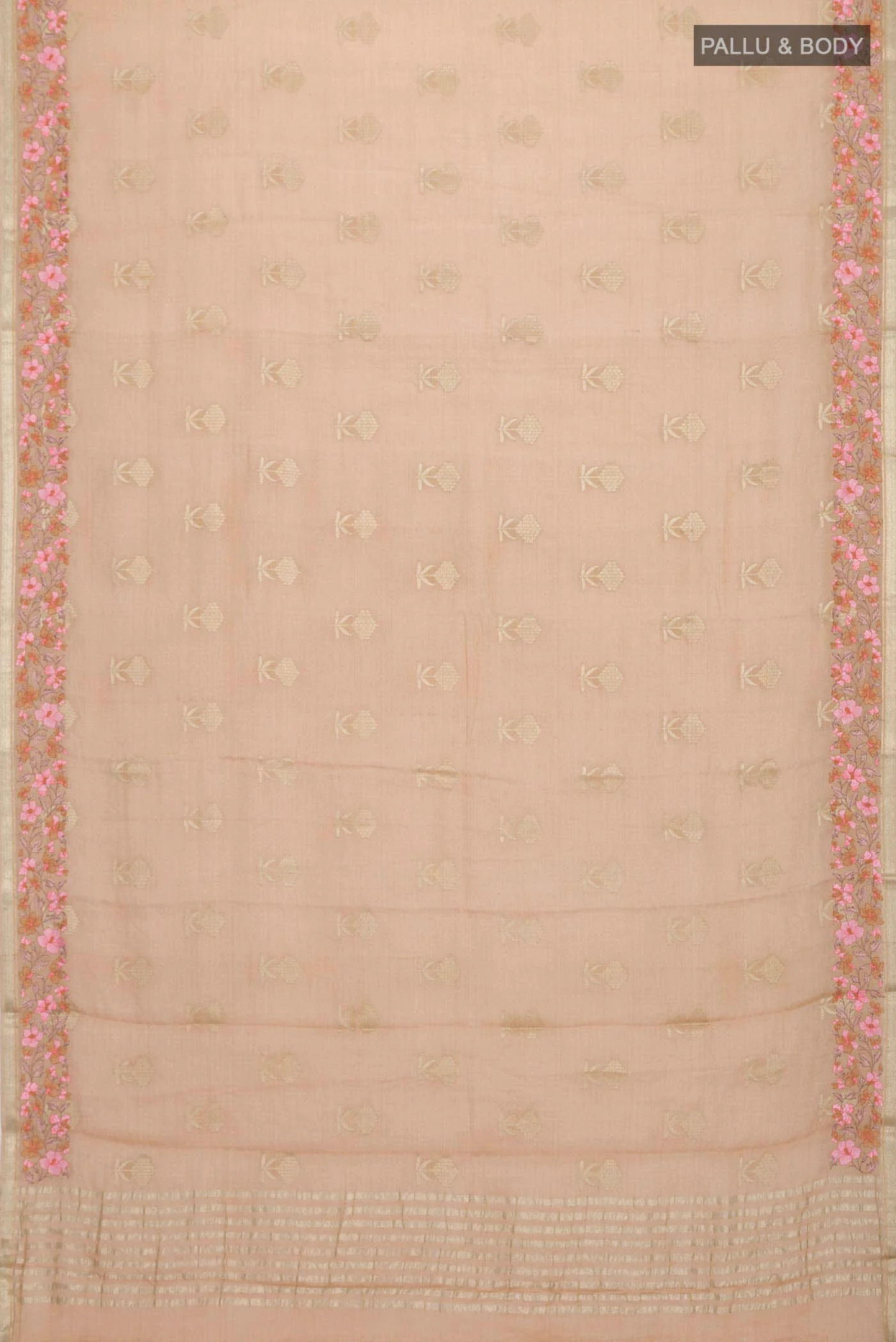 Sandal Mysore Georgette Saree - Image 6