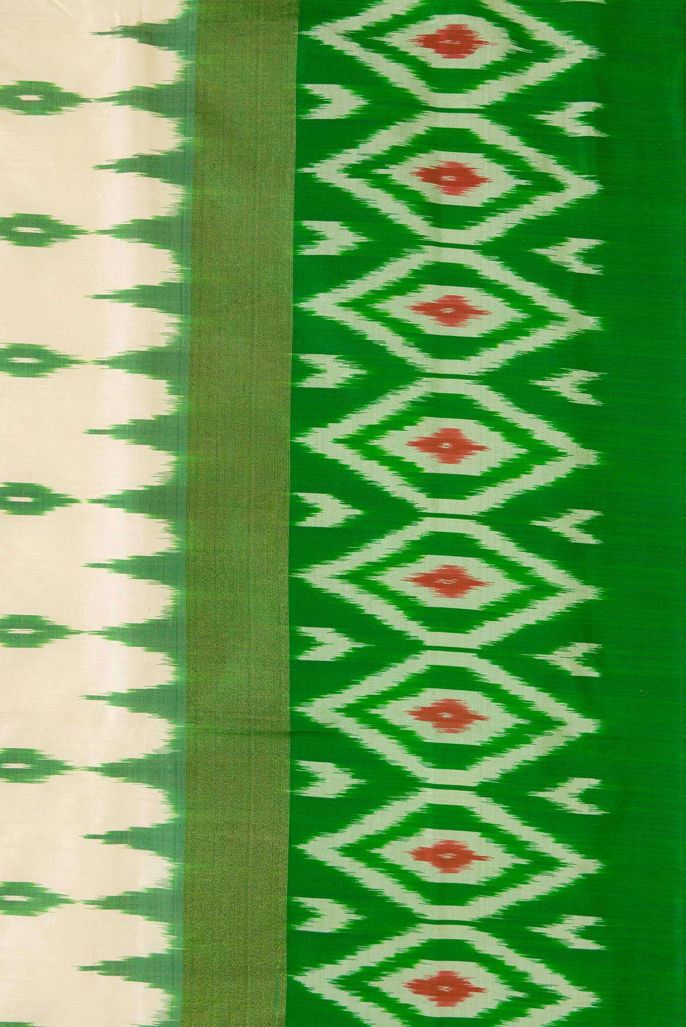 Sandal Pochampally Silk Saree - Image 3