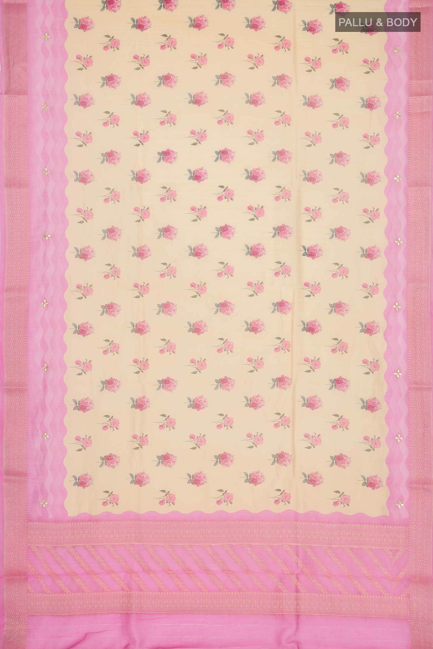 Sandal Silk Cotton Saree - Image 3