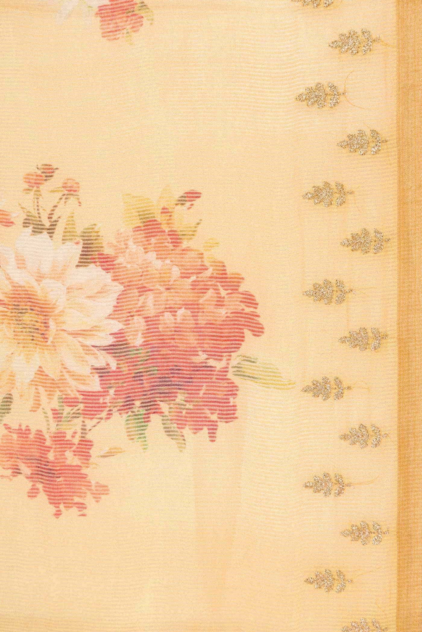 Sandal Tussar Silk Saree - Image 3
