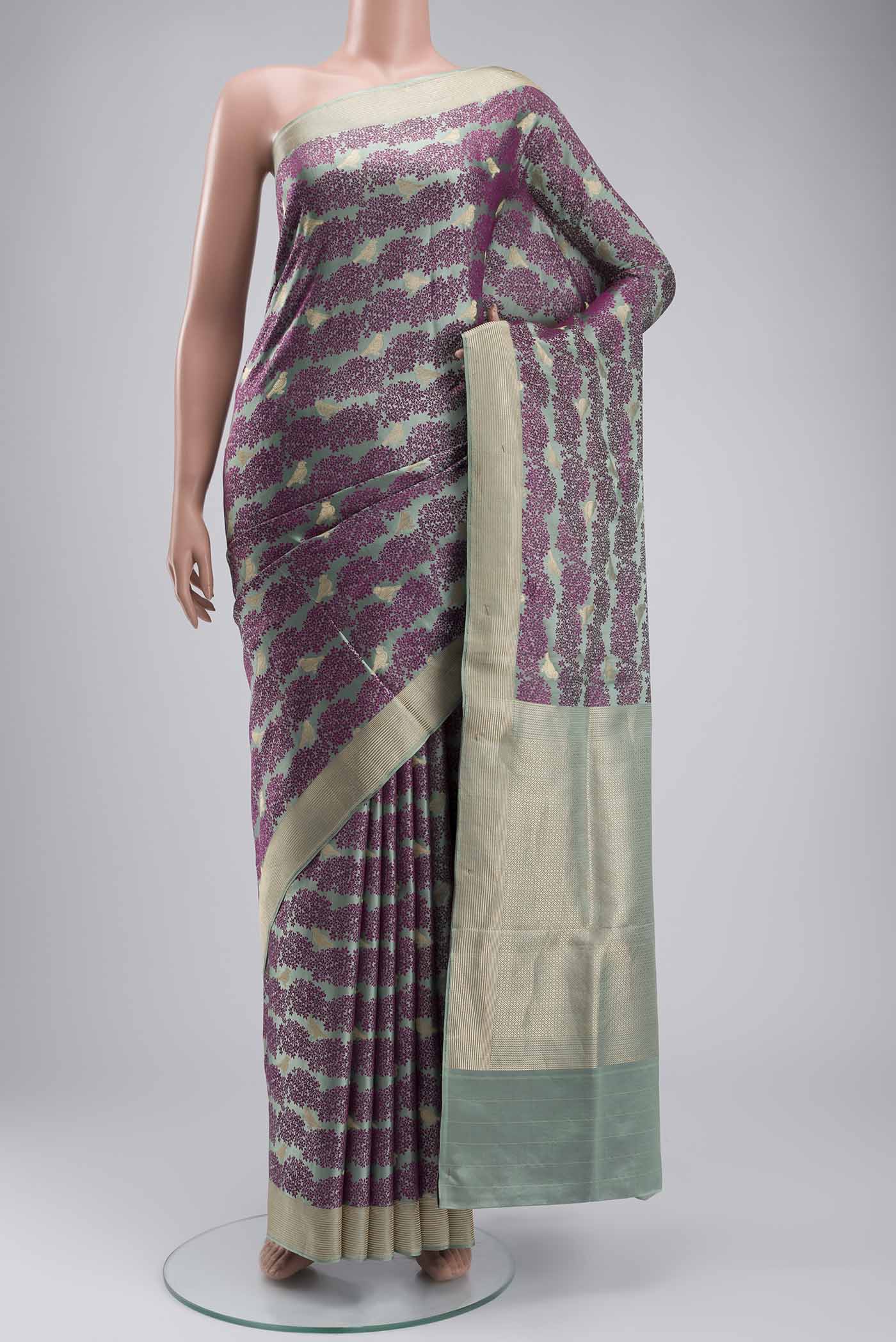 Sea Green Banarasi Silk Saree