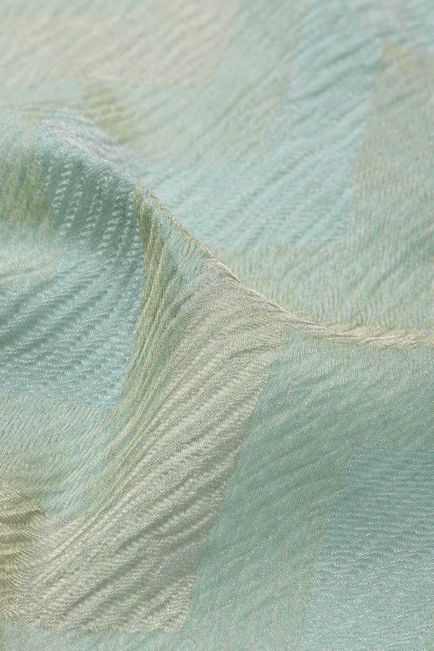 Sea Green Banarasi Tissue Silk Saree - Image 2