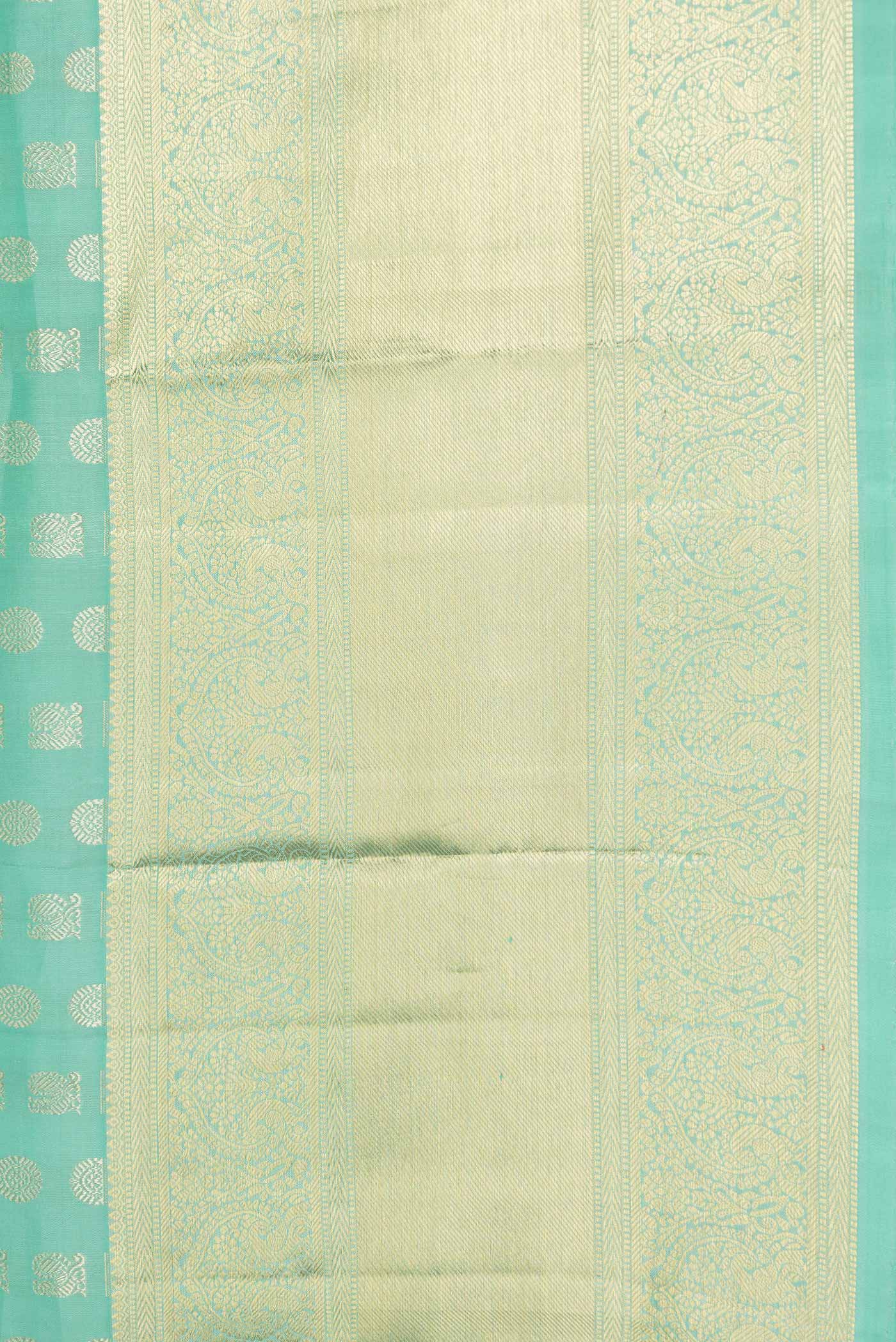 Sea Green Dual Tone Kanchipuram Saree - Image 3