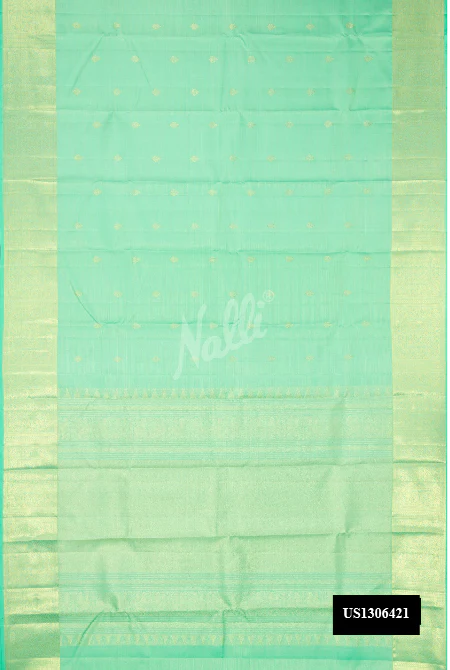 Sea Green Dual Tone Kanchipuram Silk Saree
