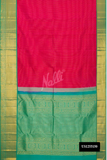 Sea Green Dual Tone Kanchipuram Silk Saree