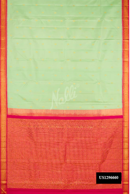 Sea Green Dual Tone Kanchipuram Silk Saree
