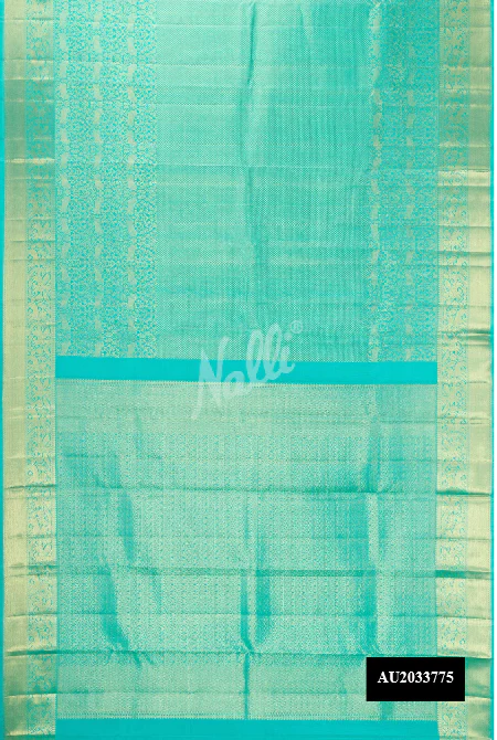 Sea Green Dual Tone Kanchipuram Silk Saree