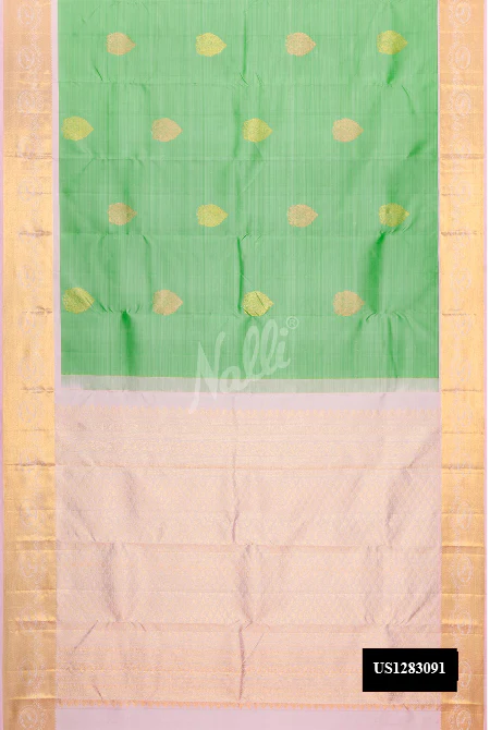 Sea Green Dual Tone Kanchipuram Silk Saree