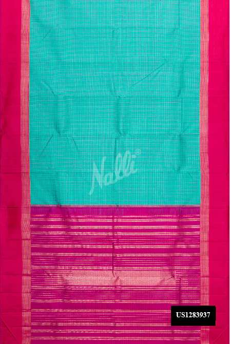 Sea Green Dual Tone Kanchipuram Silk Saree