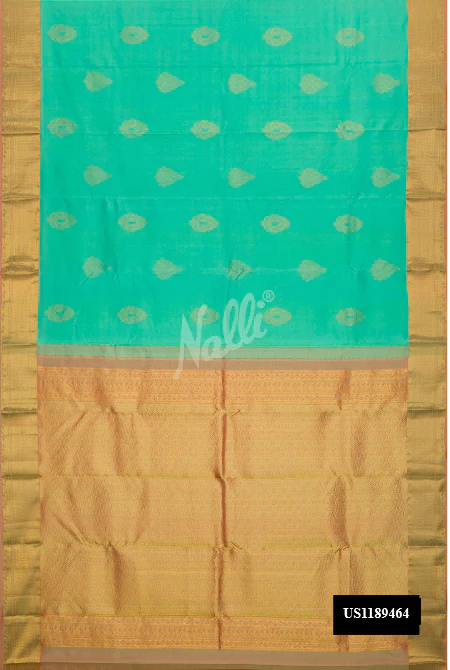 Sea Green Dual Tone Kanchipuram Silk Saree