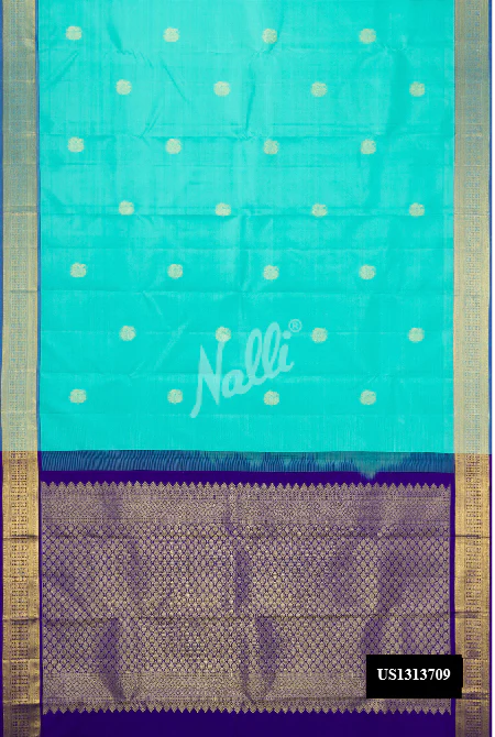 Sea Green Dual Tone Kanchipuram Silk Saree