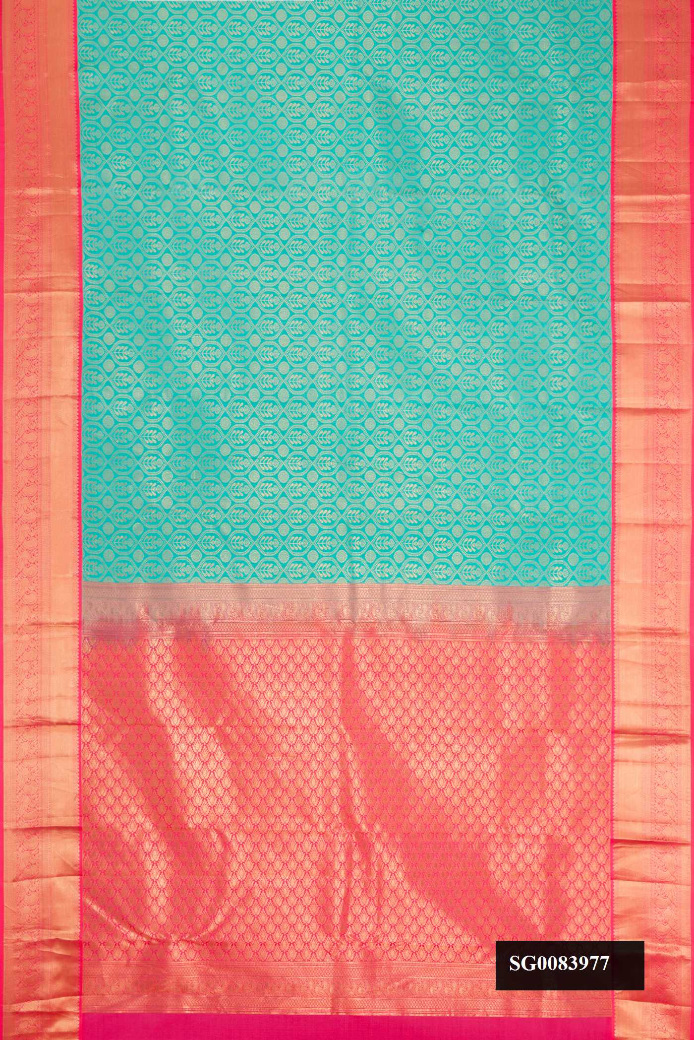 Sea Green Dual Tone Kanchipuram Silk Saree