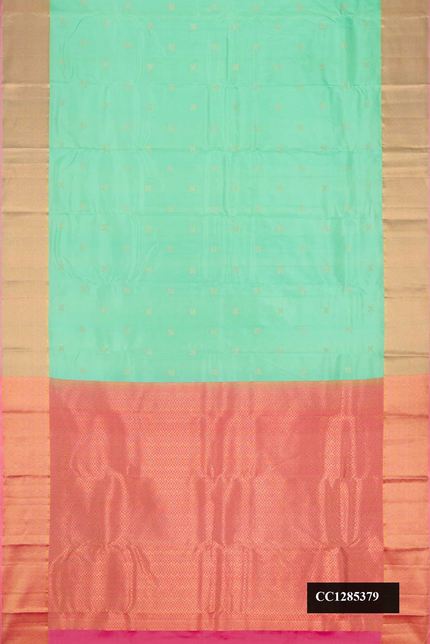 Sea Green Dual Tone Kanchipuram Silk Saree