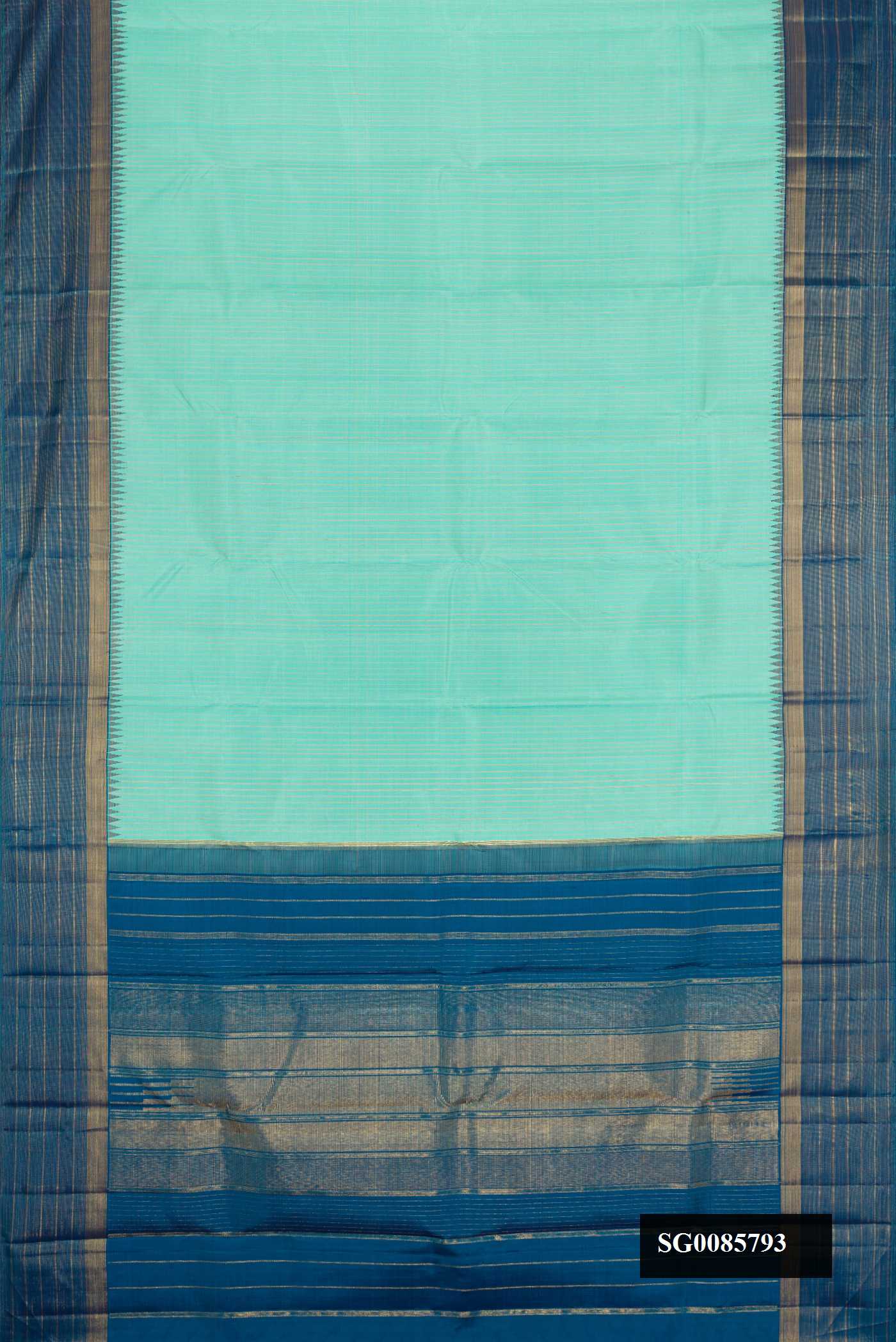 Sea Green Dual Tone Kanchipuram Silk Saree