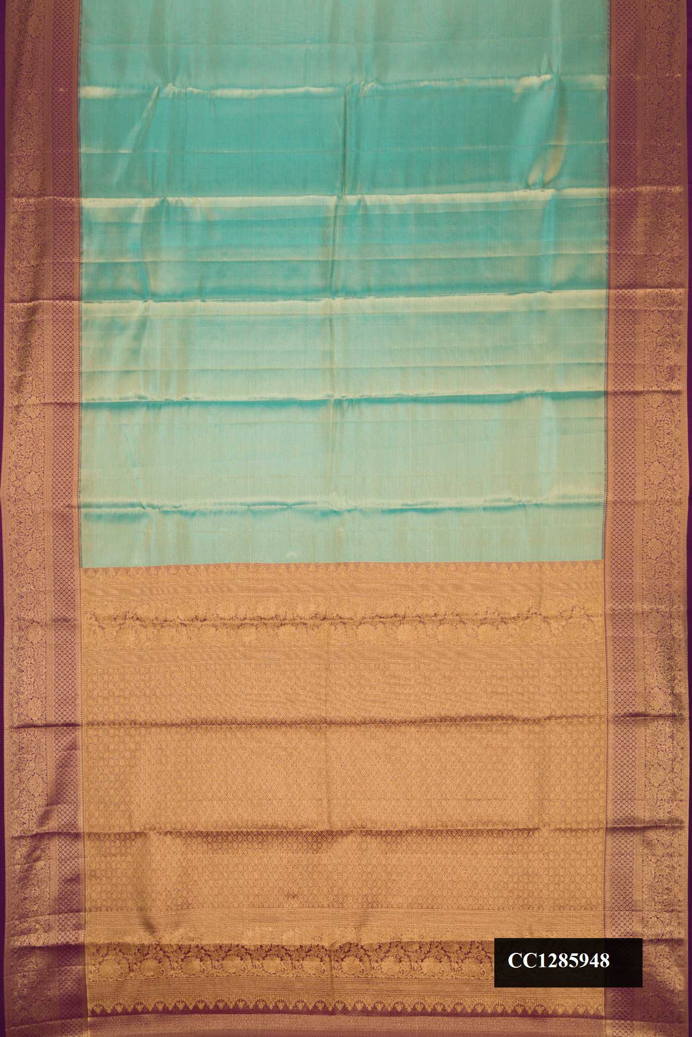Sea Green Dual Tone Kanchipuram Tissue Silk Saree