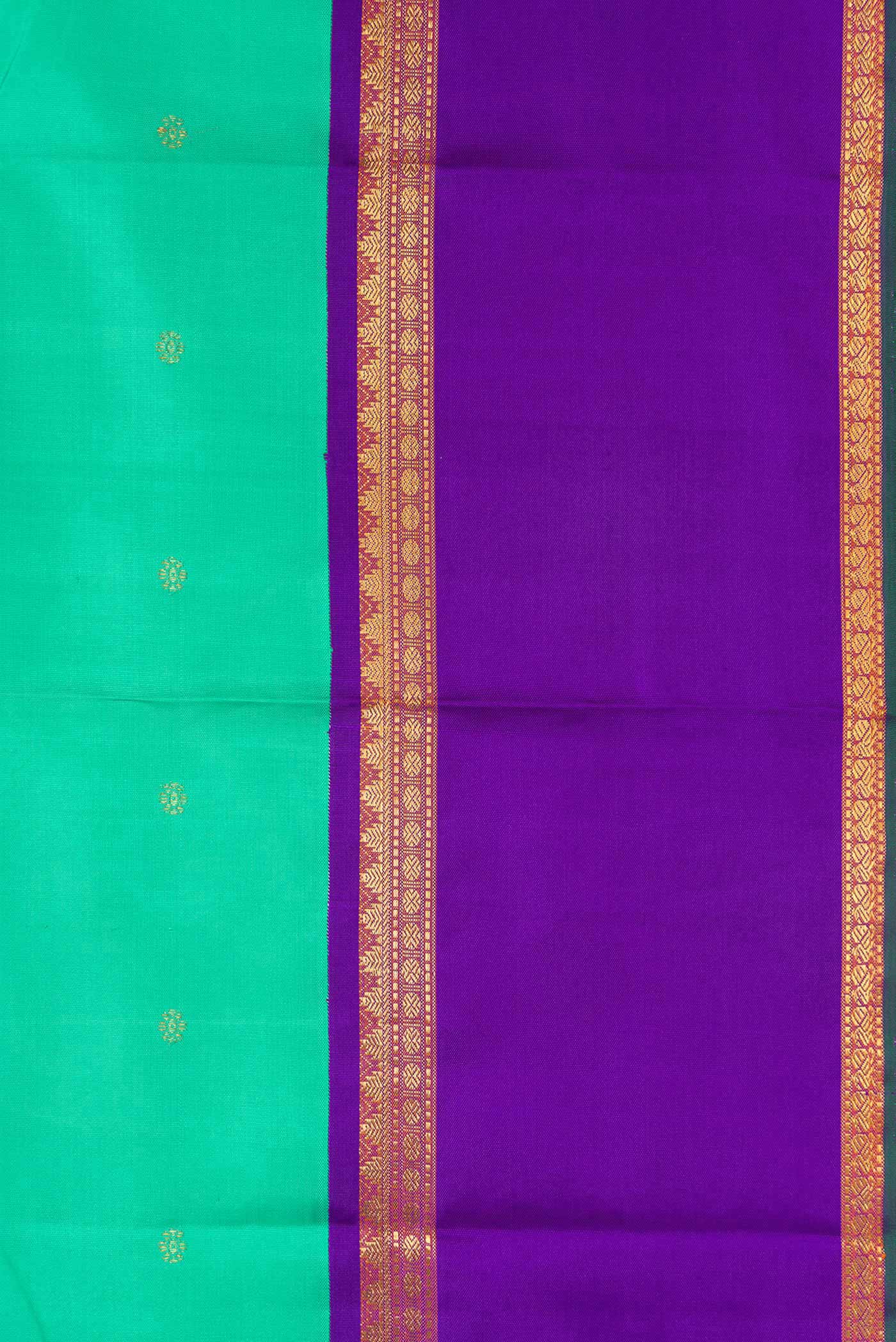 Sea Green Kanjivaram Silk Saree - Image 3