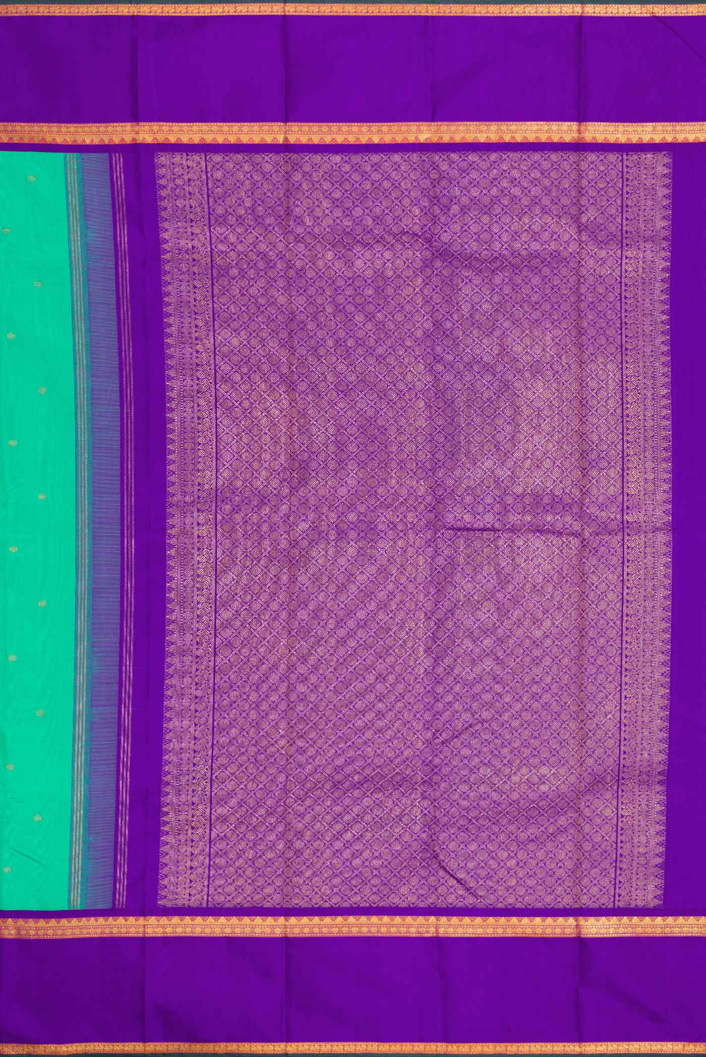 Sea Green Kanjivaram Silk Saree - Image 7