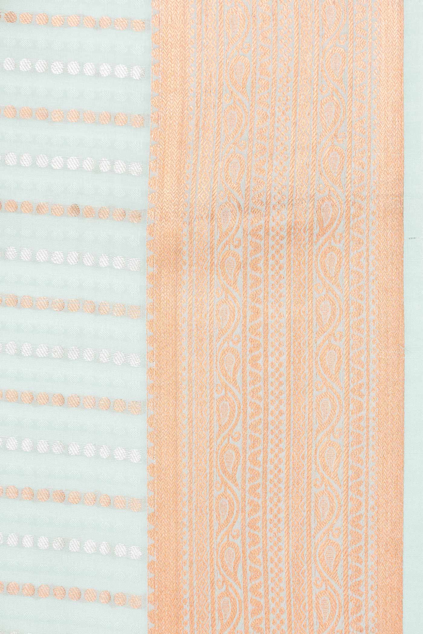 Sea Green Dual Tone Mysore Crepe Saree - Image 3