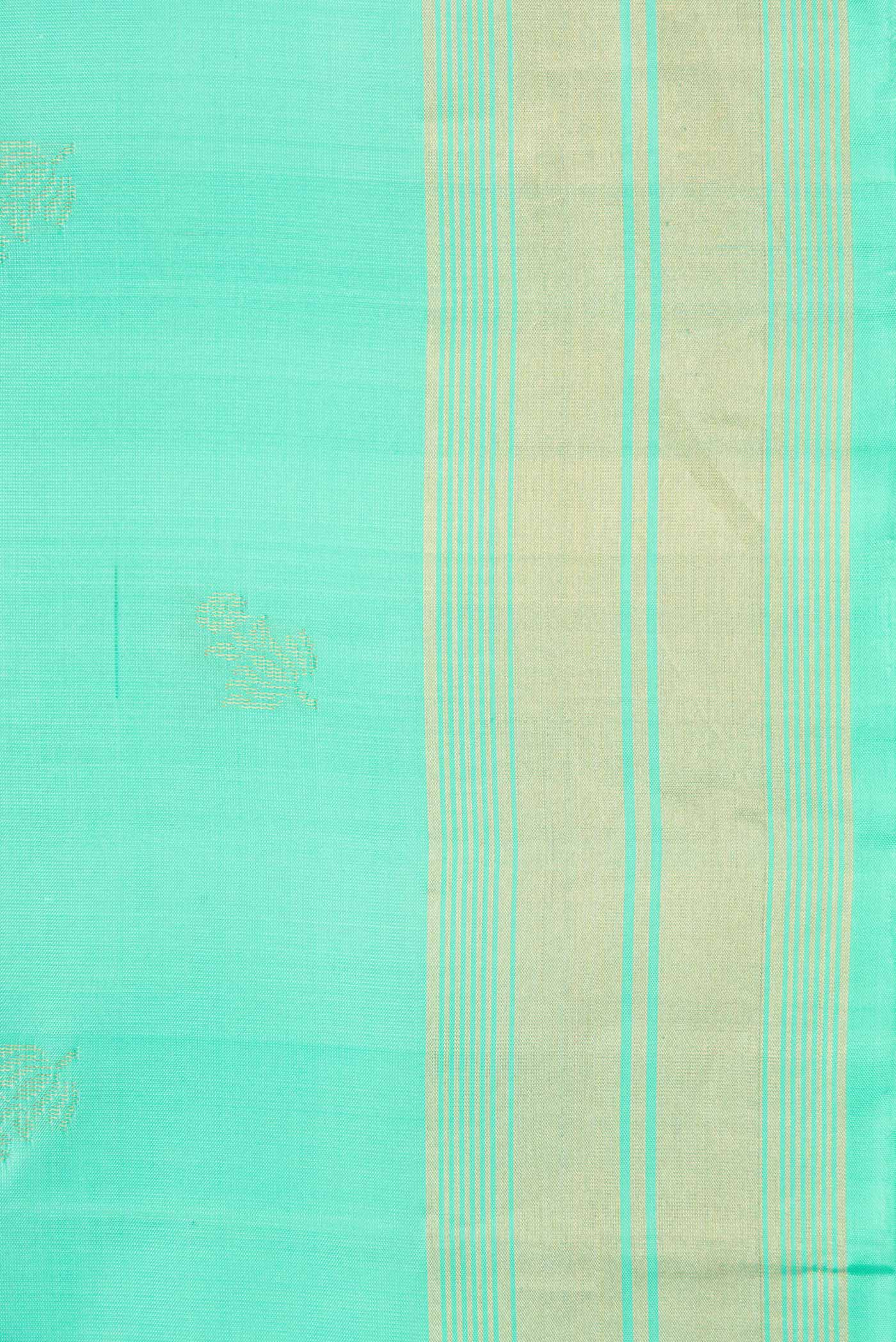 Sea Green Dual Tone Soft Silk Saree - Image 3