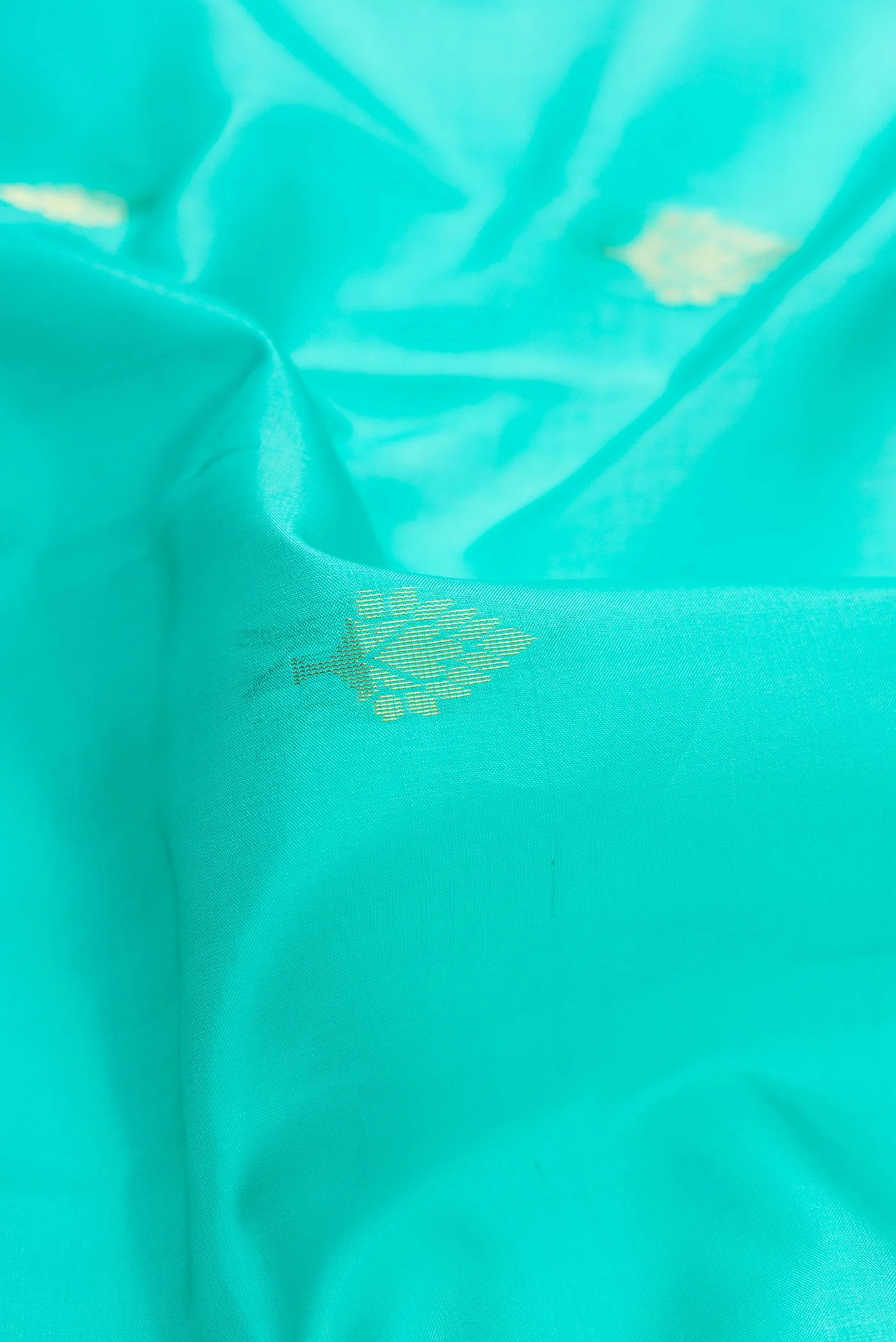 Turquoise Soft Silk Saree - Image 2