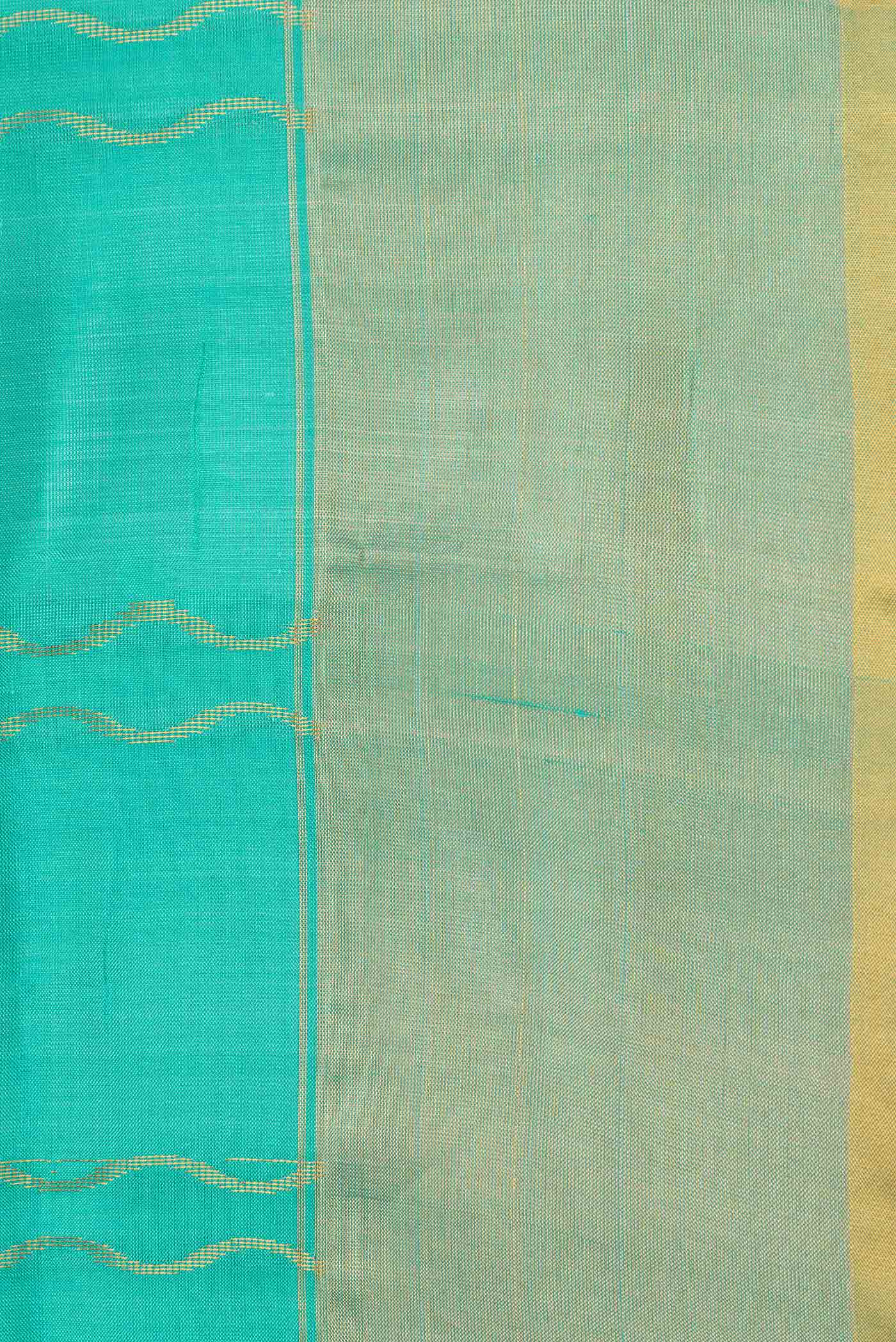 Turquoise Uppada Silk Saree - Image 3