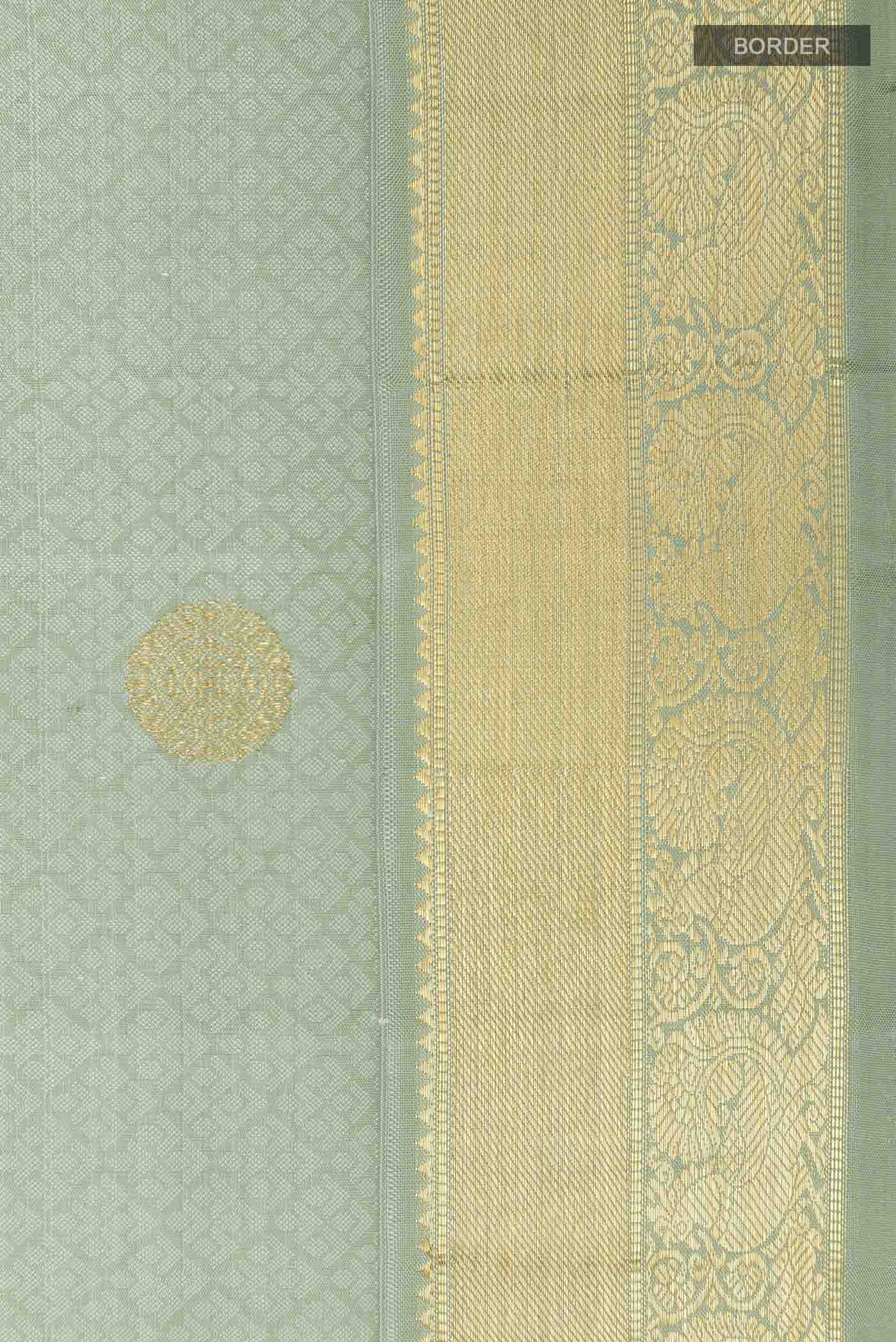 Sea Green Kanjivaram Silk Saree - Image 3