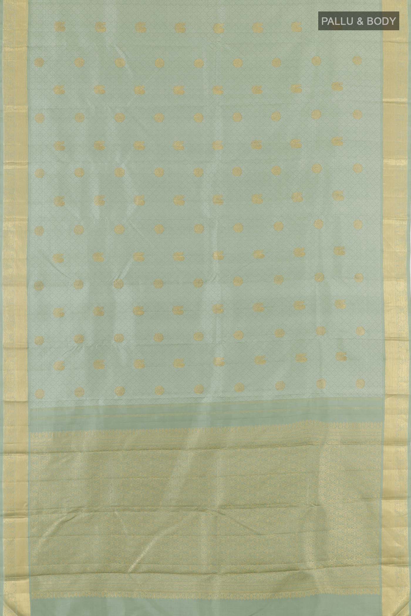 Sea Green Kanjivaram Silk Saree - Image 6