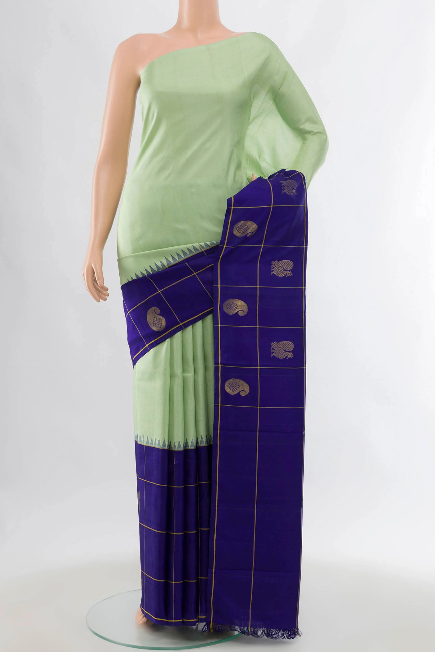 Sea Green Kanjivaram Silk Saree