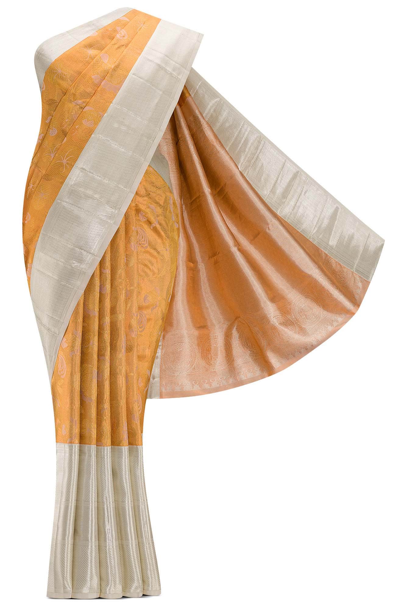 Sea Green Dual Tone Kanjivaram Silk Saree