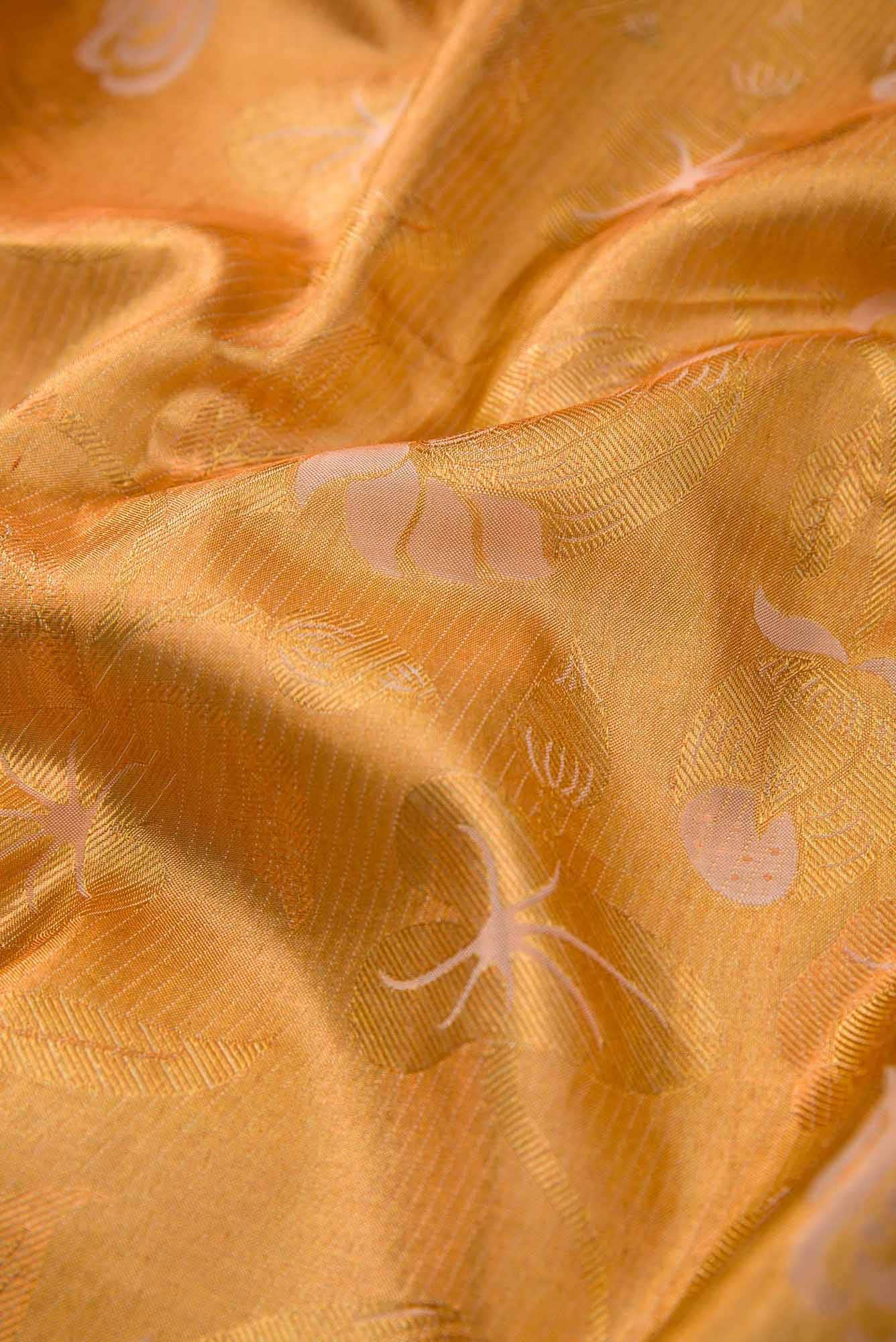 Sea Green Dual Tone Kanjivaram Silk Saree - Image 3
