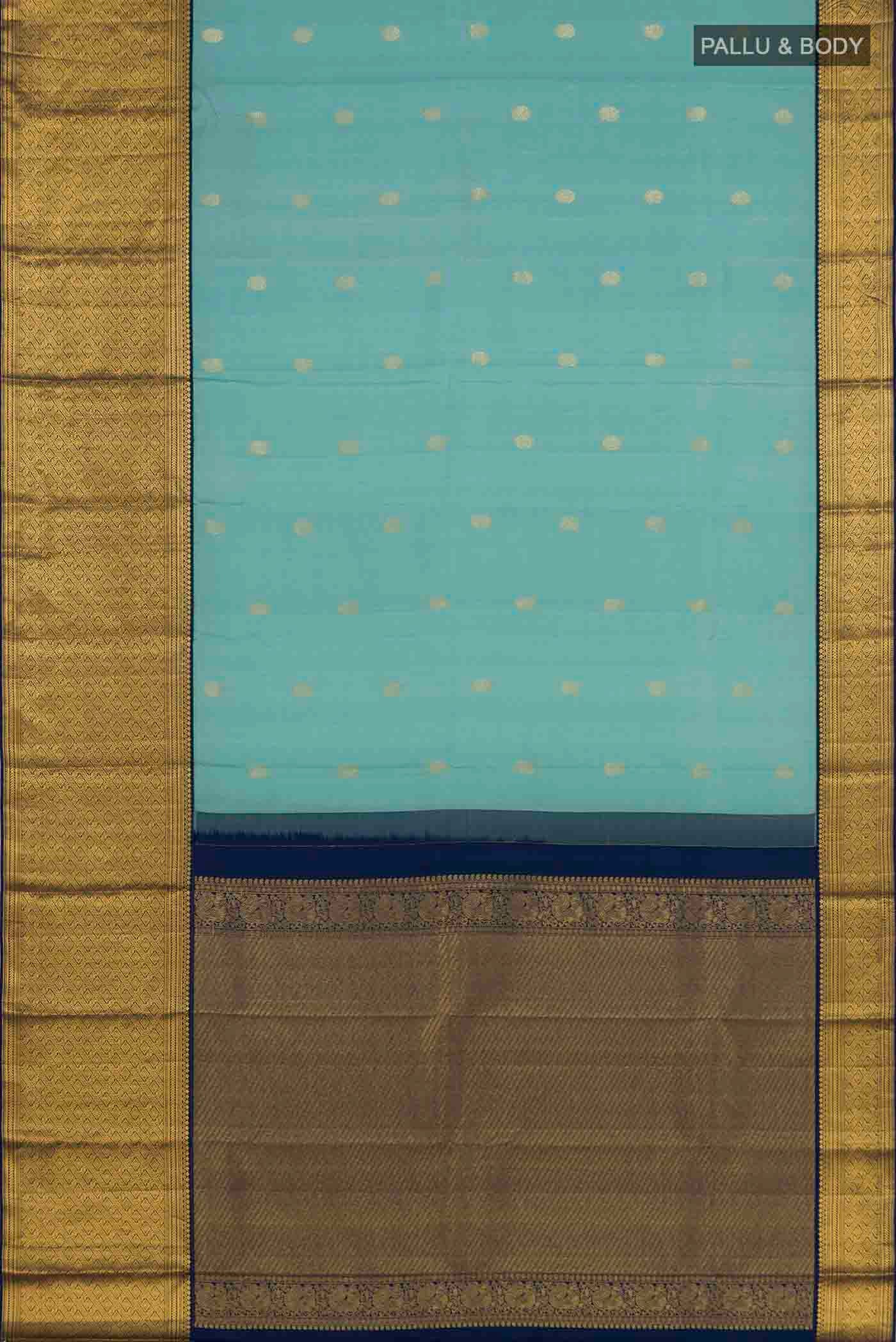 Blue Kanjivaram Silk Saree - Image 5
