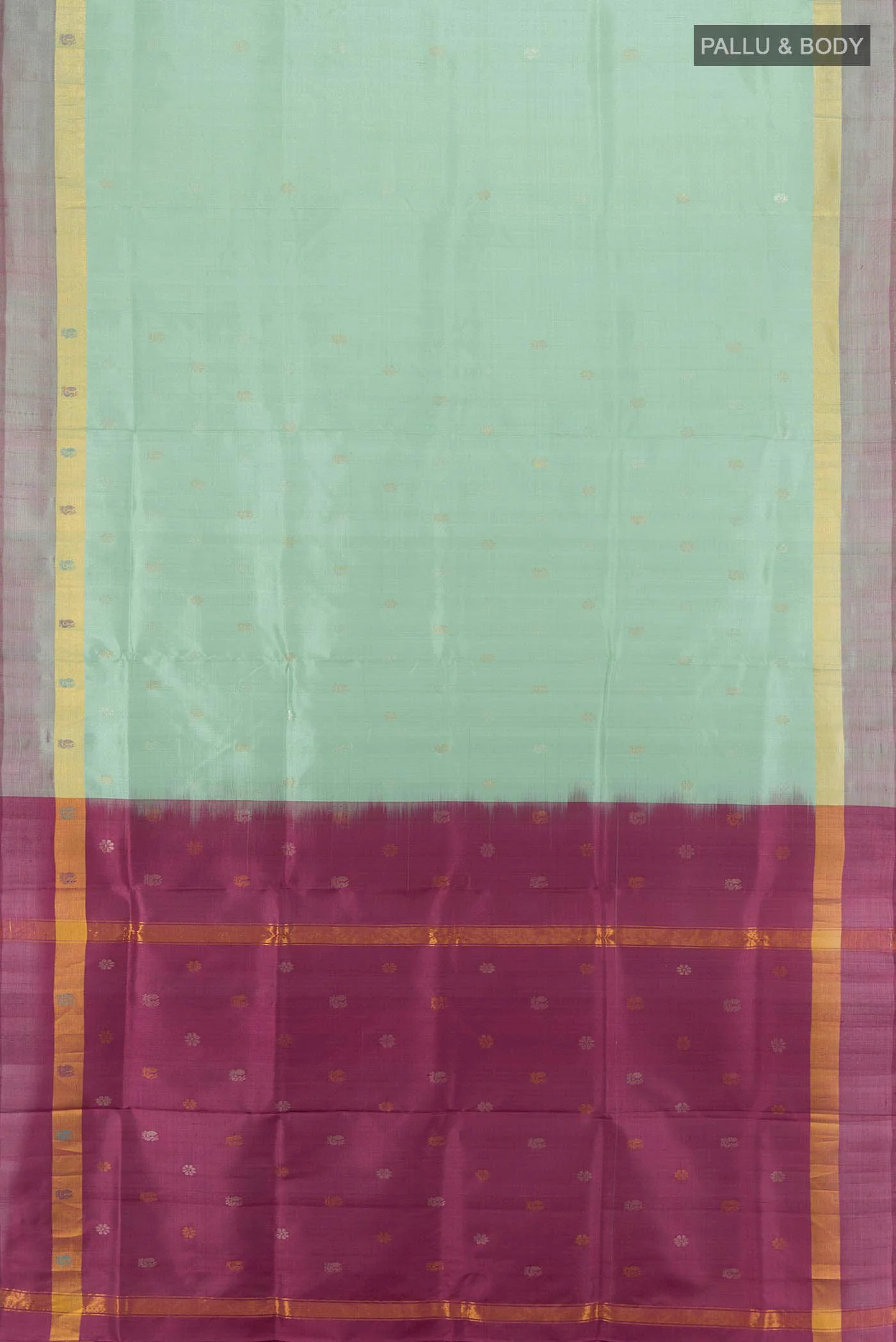 Sea Green Uppada Silk Saree - Image 5