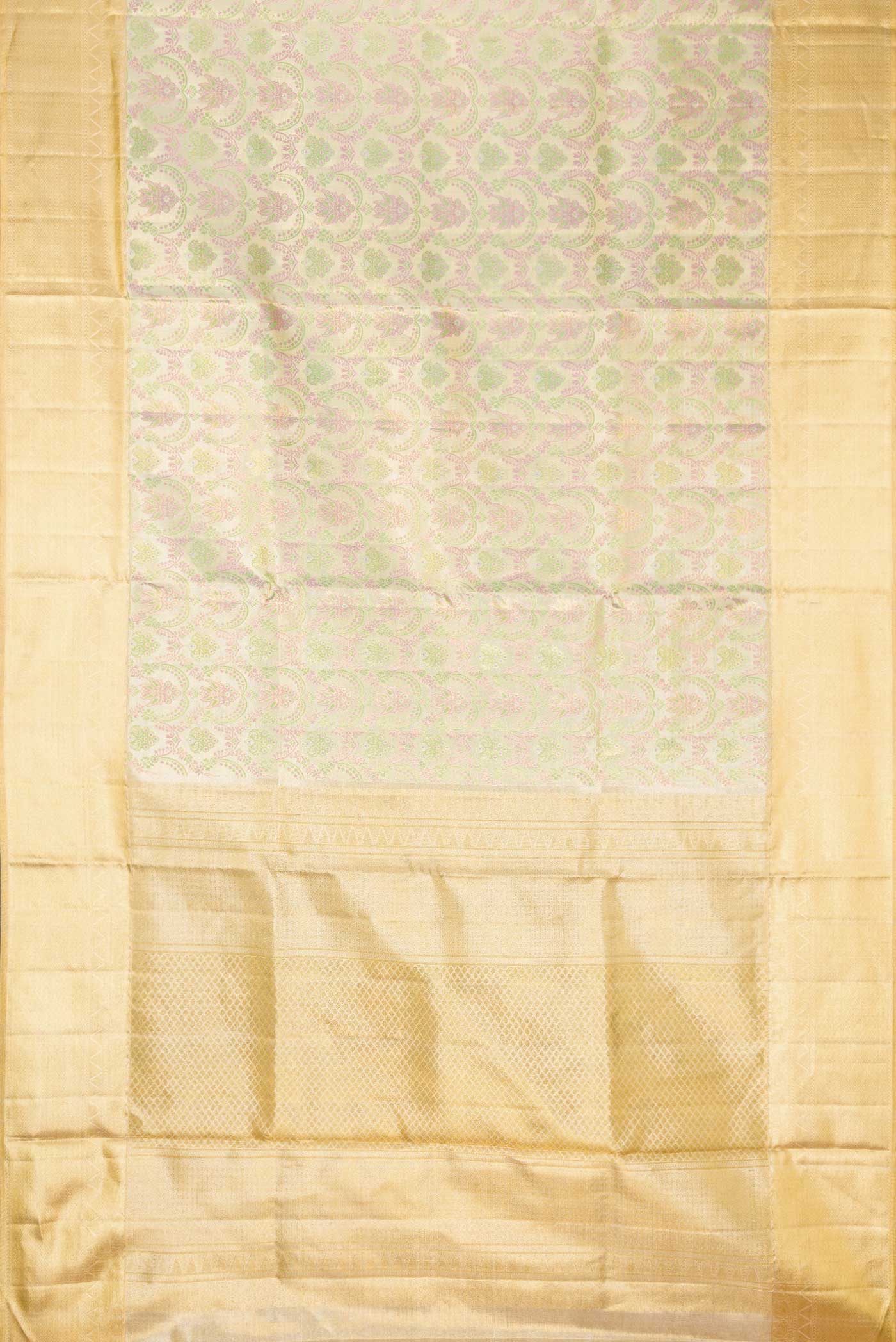 Light Green with Silver Color Kanjivaram Tissue Silk Saree - Image 6