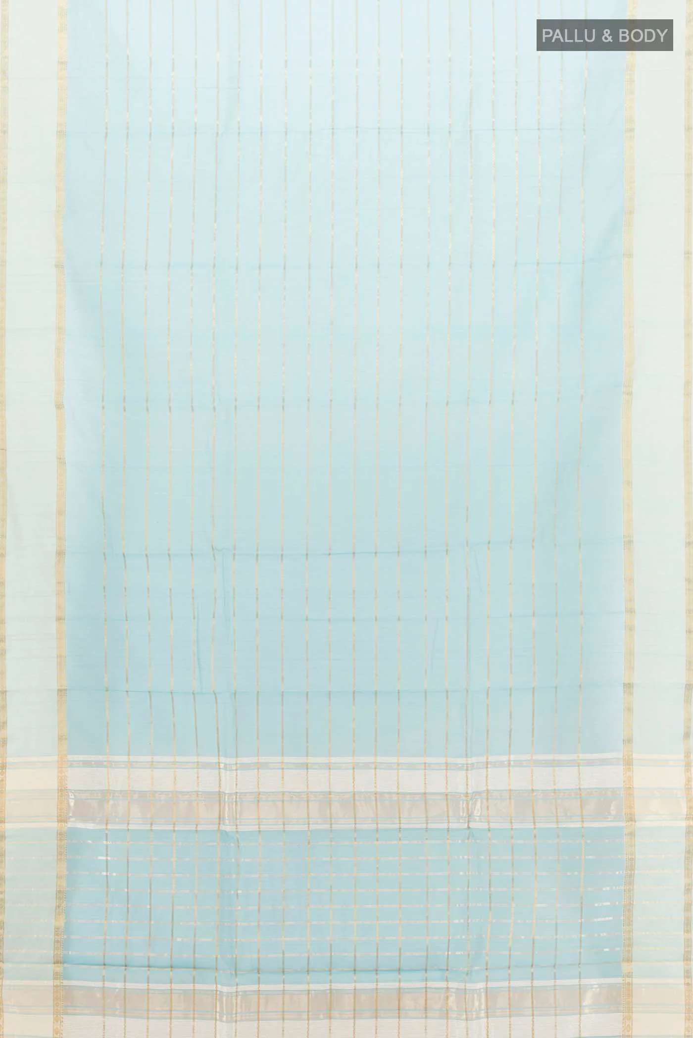 Sky Blue Art Silk Saree - Image 5