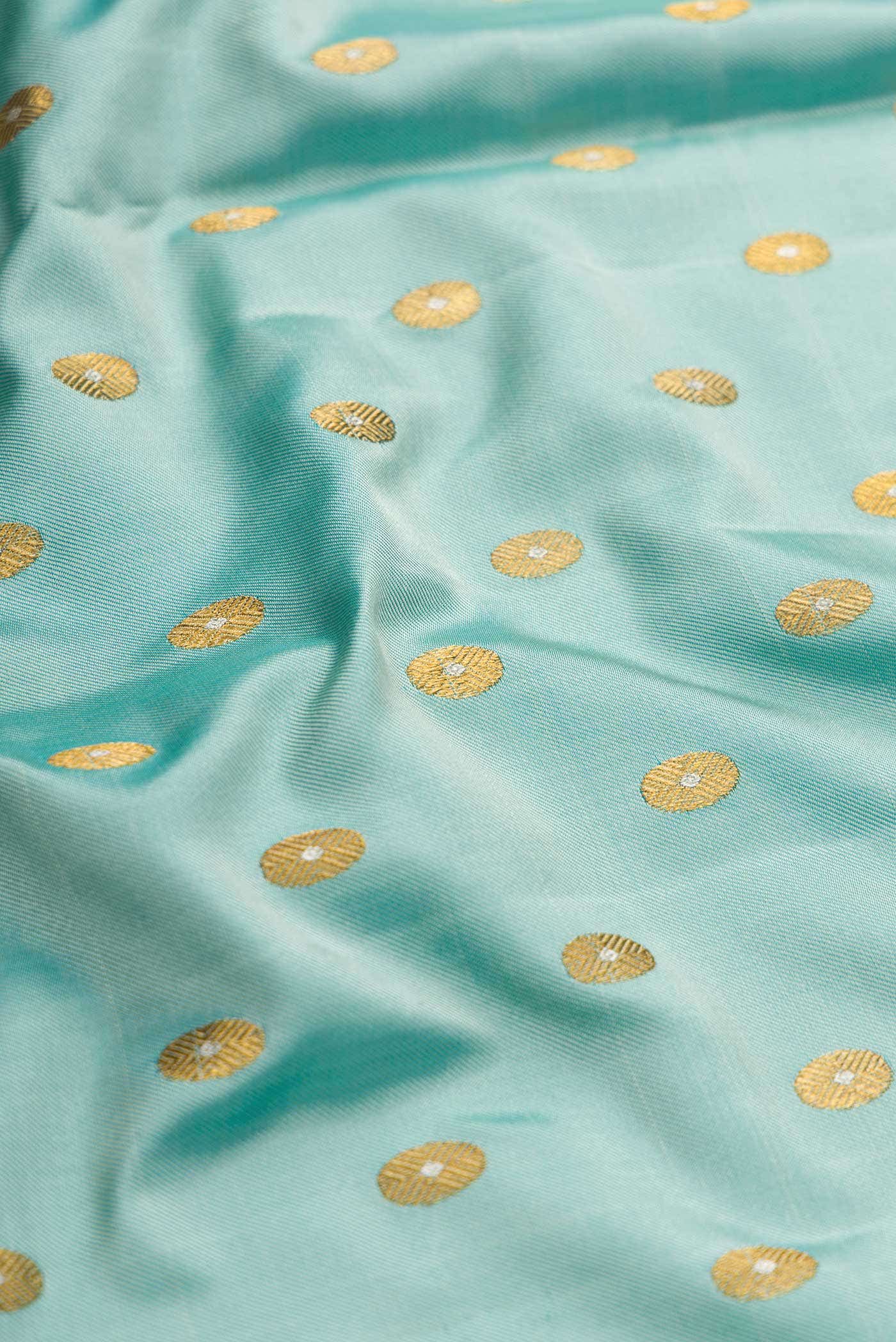 Sky Blue Kanjivaram Silk Saree - Image 6