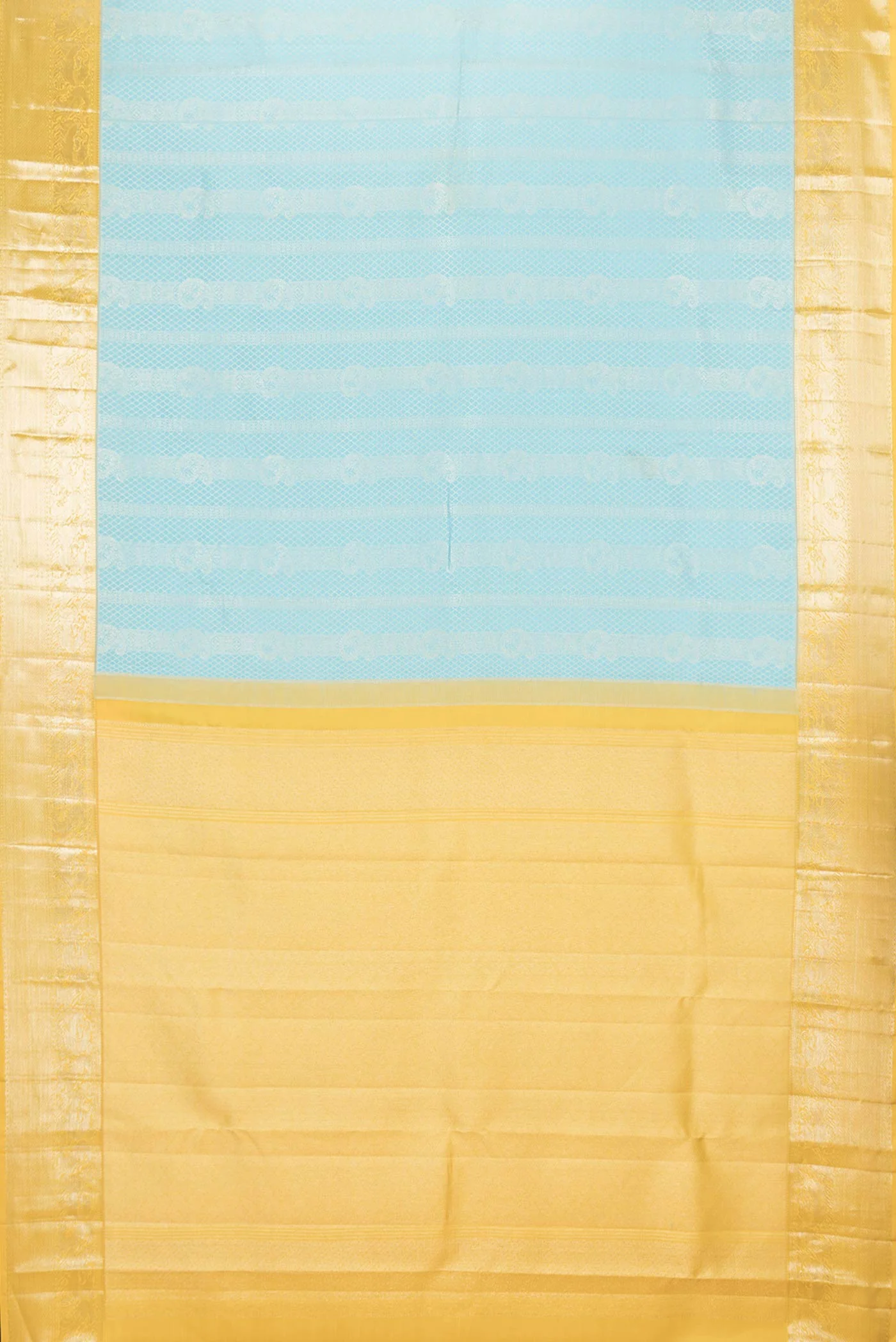 Sky Blue Dual Tone Kanchipuram Saree - Image 6